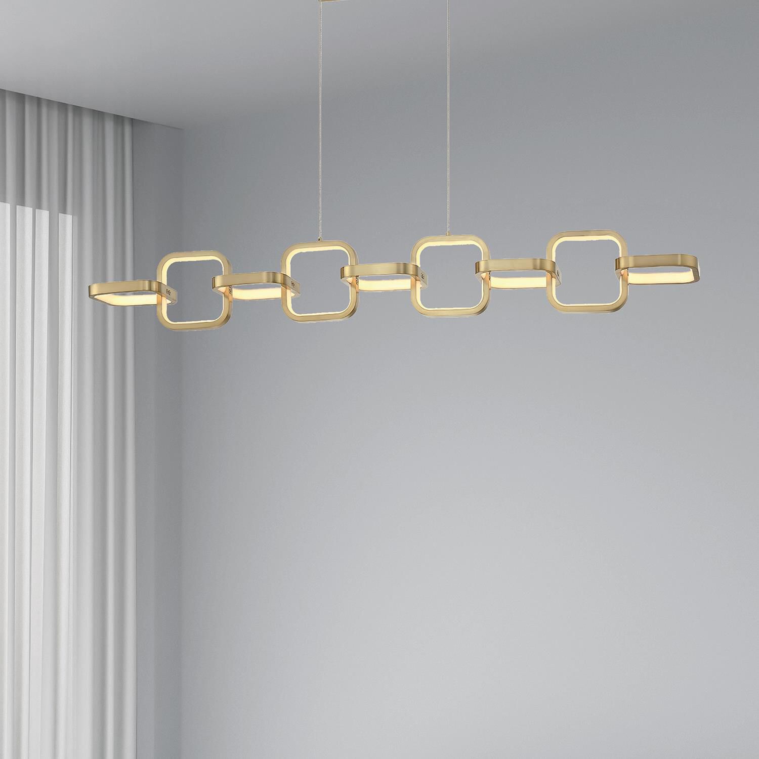 Shown in Aged Brass finish and White Silicone shade