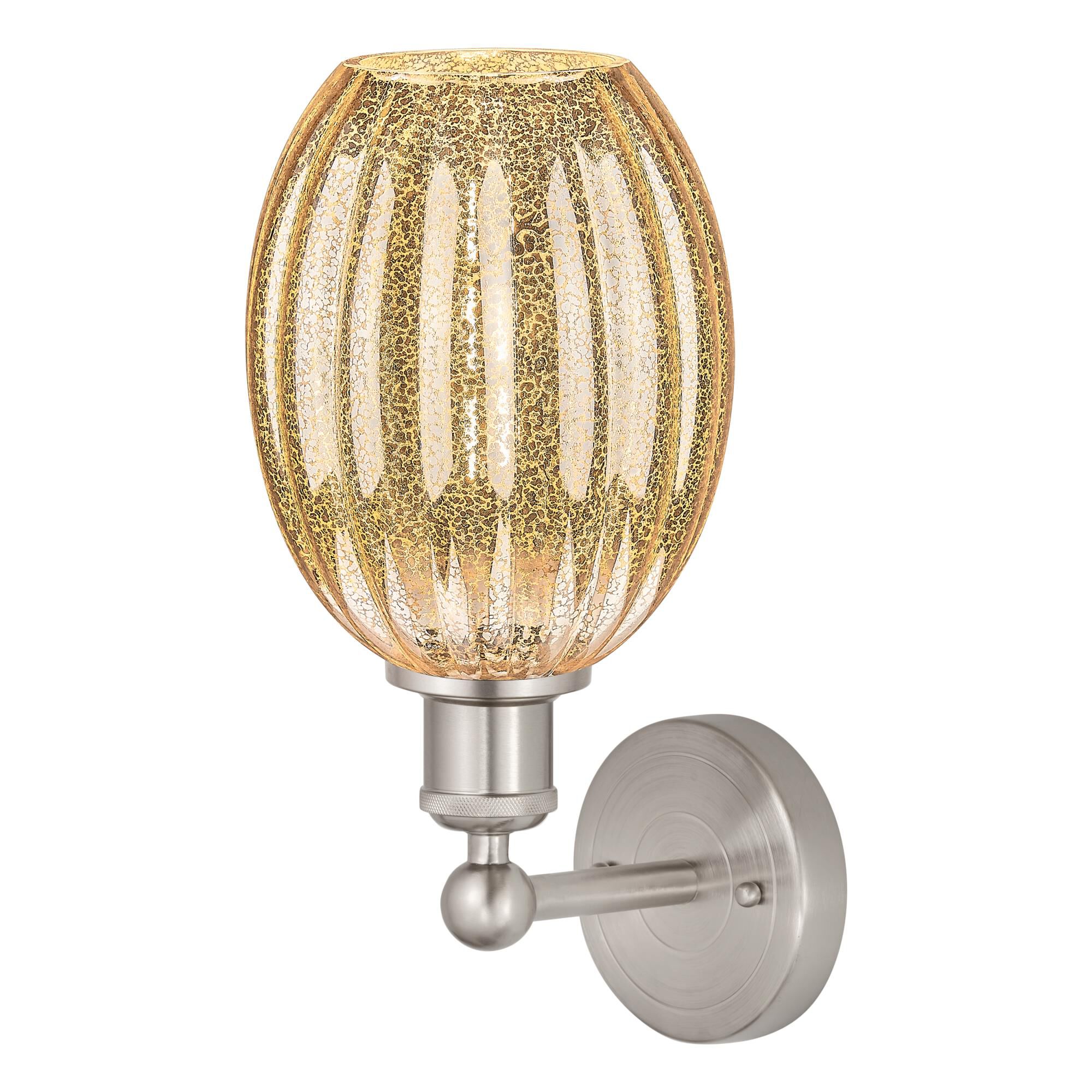 Shown in Brushed Satin Nickel finish and Mercury glass