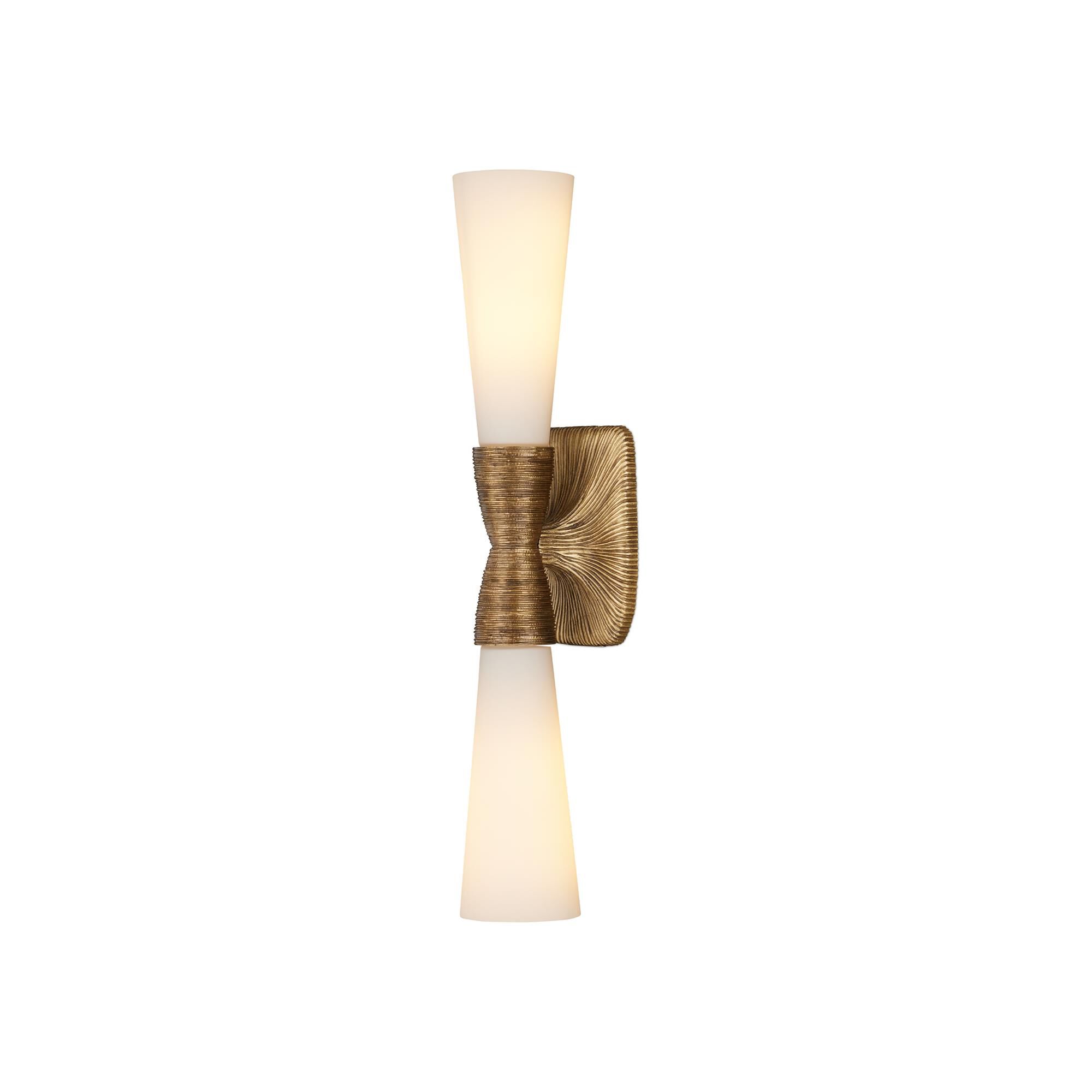 Shown in Opaque White and Antique Brass finish