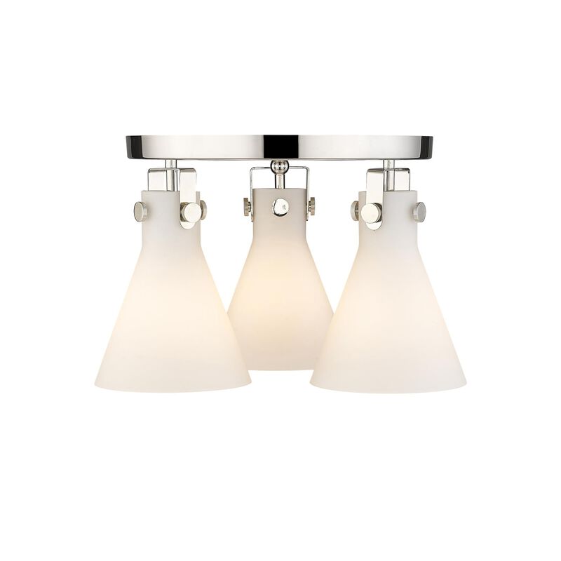 Bruno Marashlian Newton Cone 19 Inch 3 Light Flush Mount by Innovations Lighting