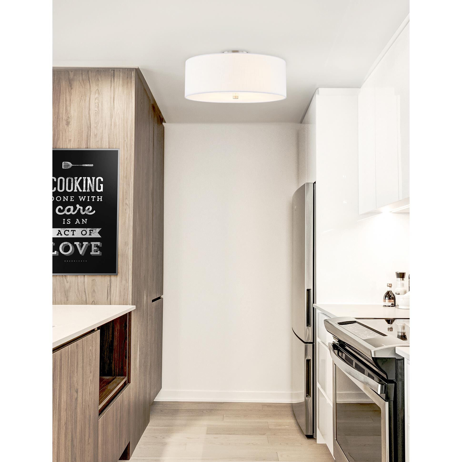 Textile - Classic 18 Inch Semi Flush Mount by Justice Design Group