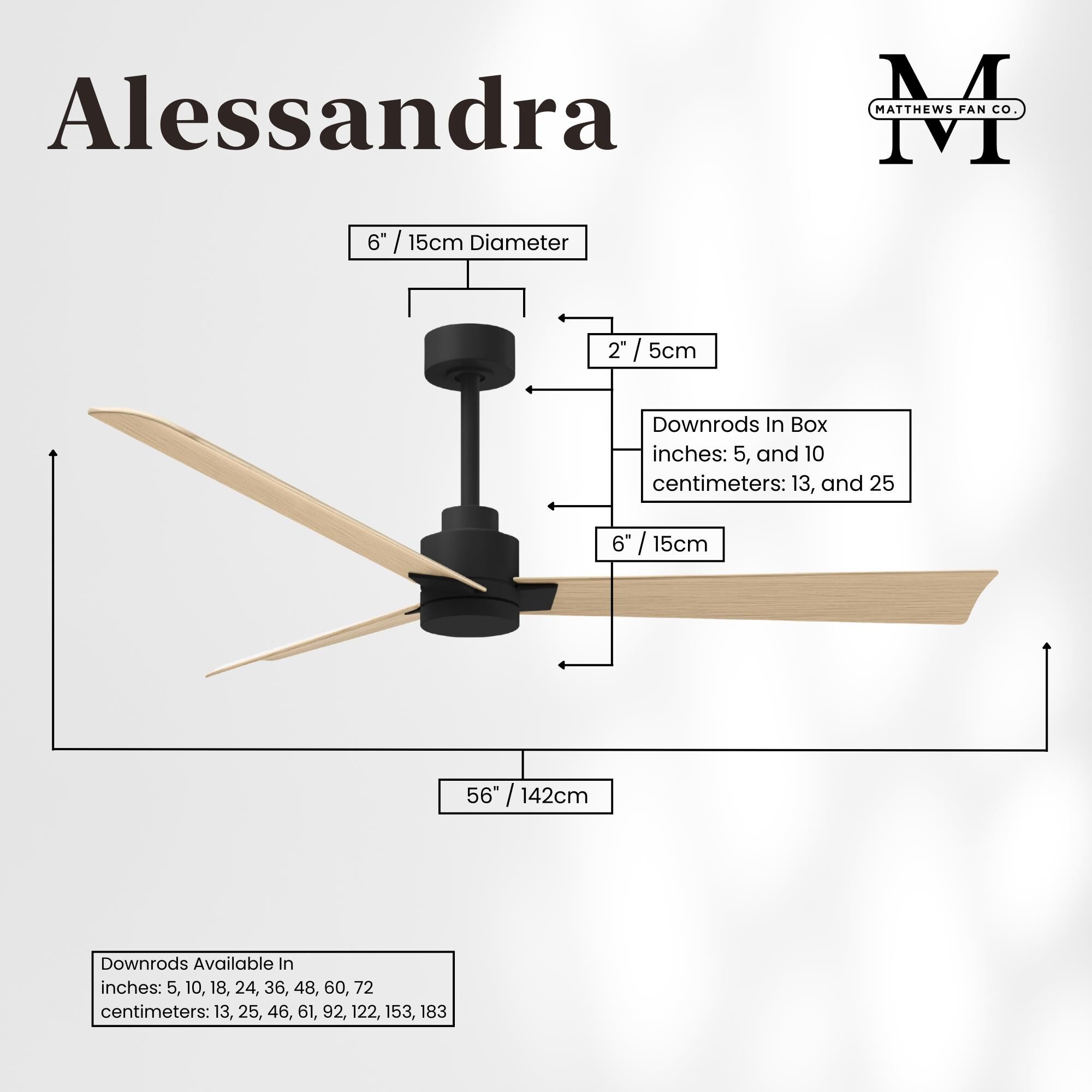 Alessandra 56 Inch Ceiling Fan by Matthews Fan Company