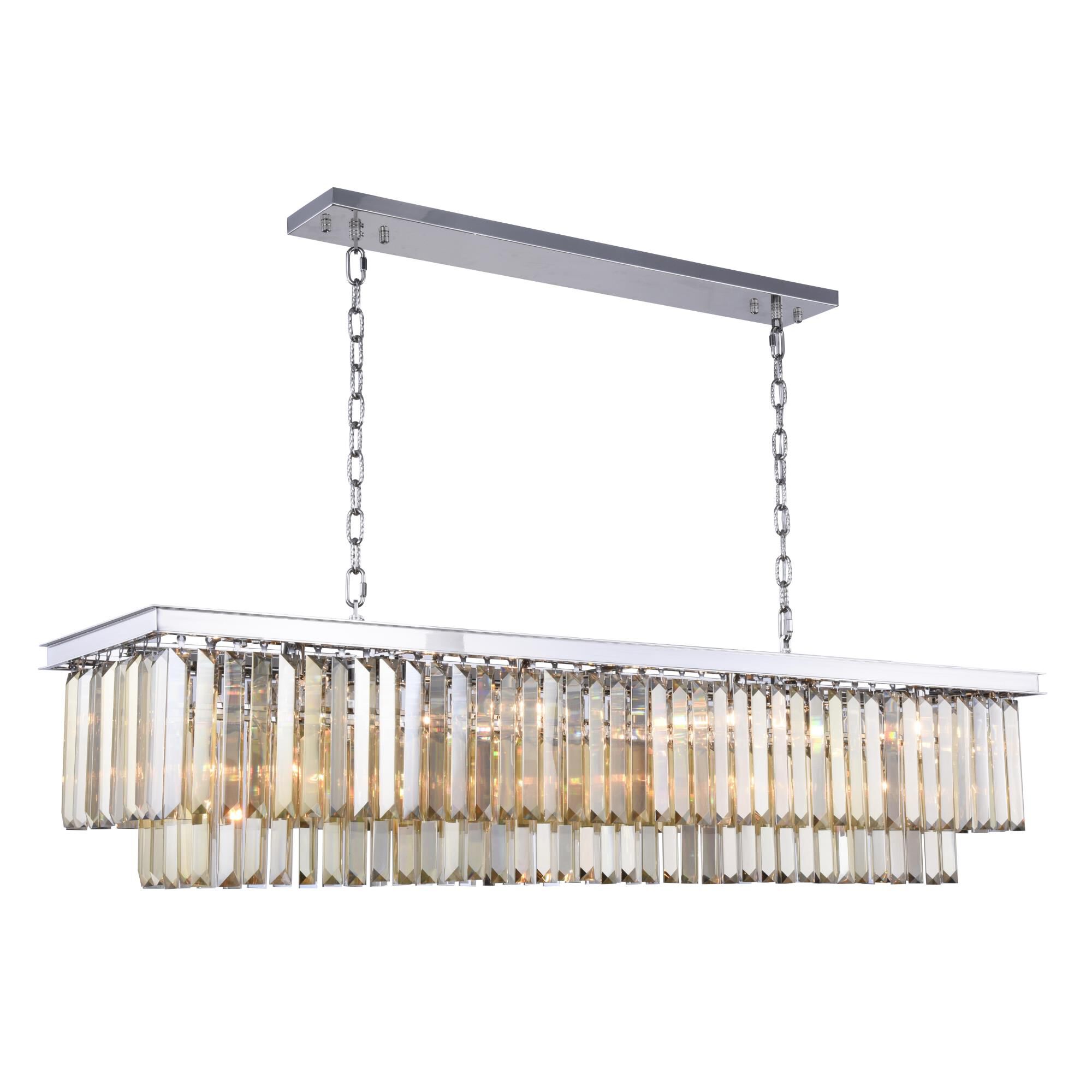 Shown in Polished Nickel finish and Royal Cut crystal and Golden Teak (Smoky) accent