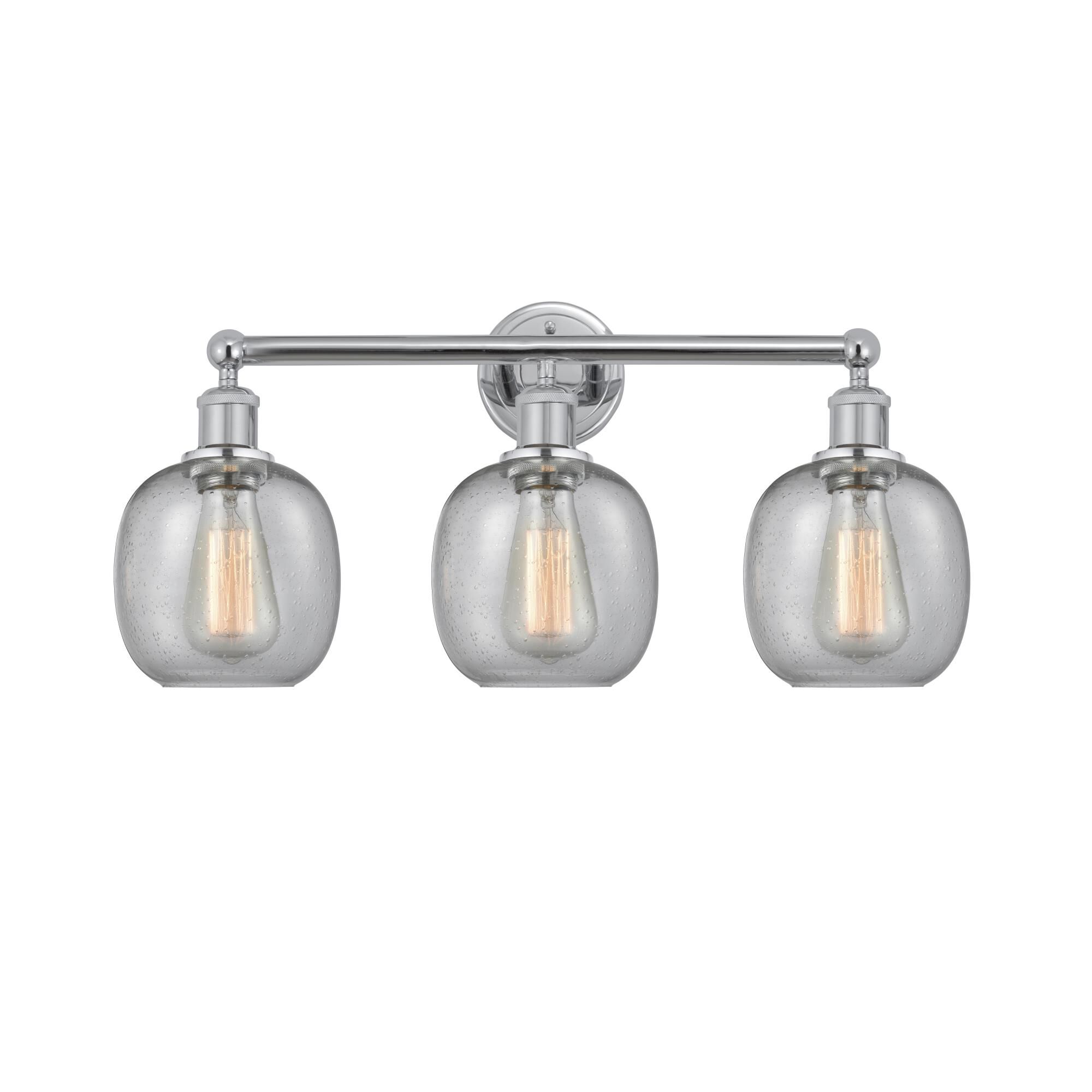 Shown in Polished Chrome, Seedy finish and Seedy glass and Seedy Glass shade