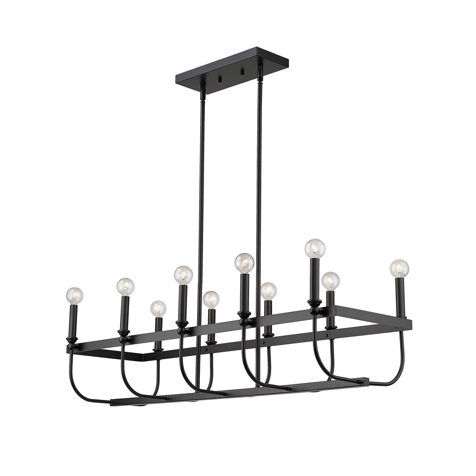 Shown in Matte Black finish and -- glass and -- shade