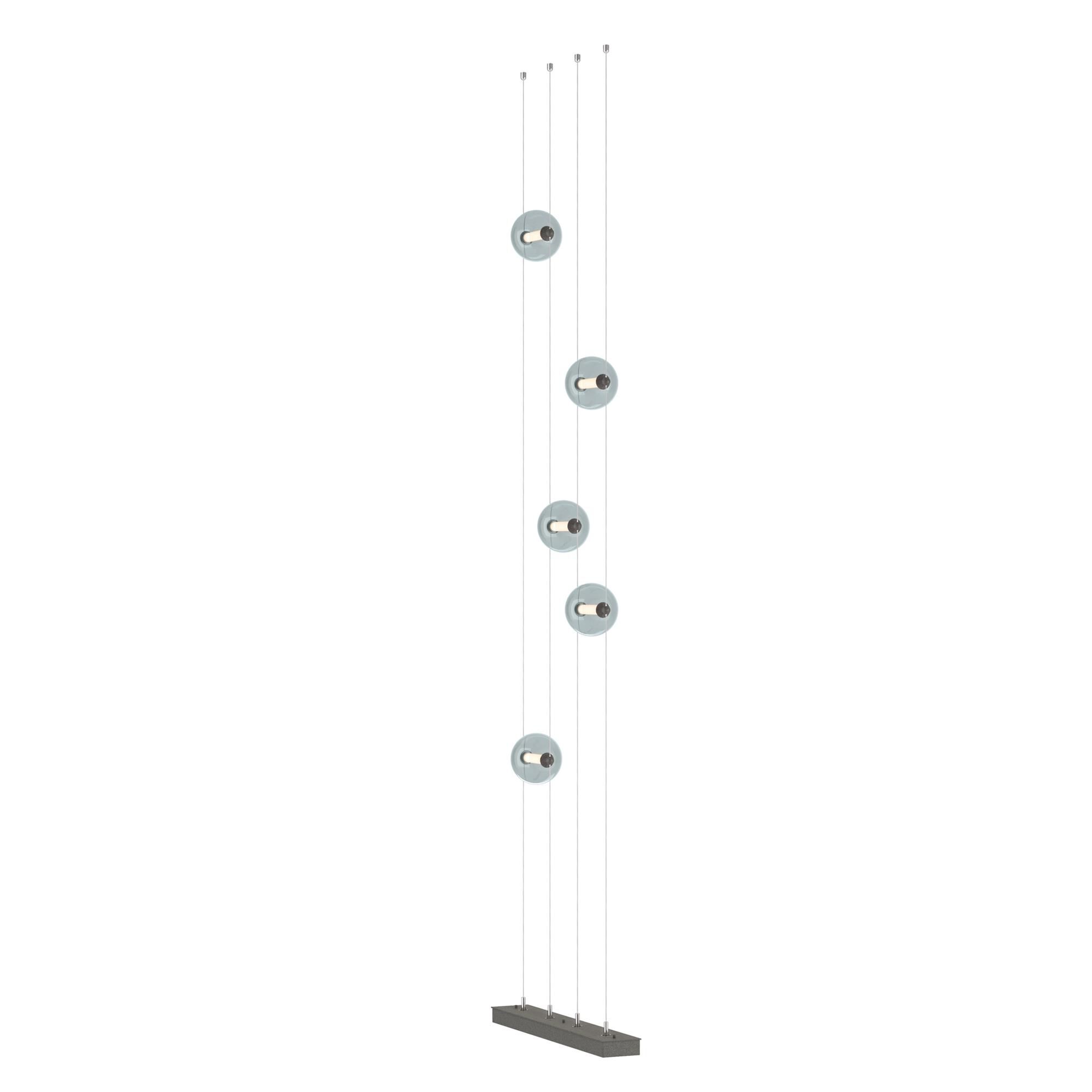 Shown in Natural Iron finish and Abacus Cool Grey glass