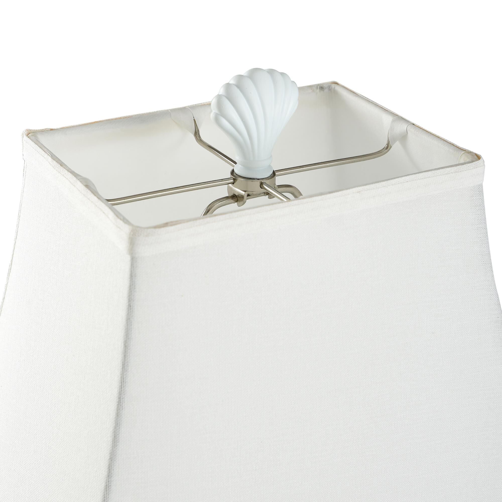 Shown in White Of Monterey finish and White Softback Fabric shade