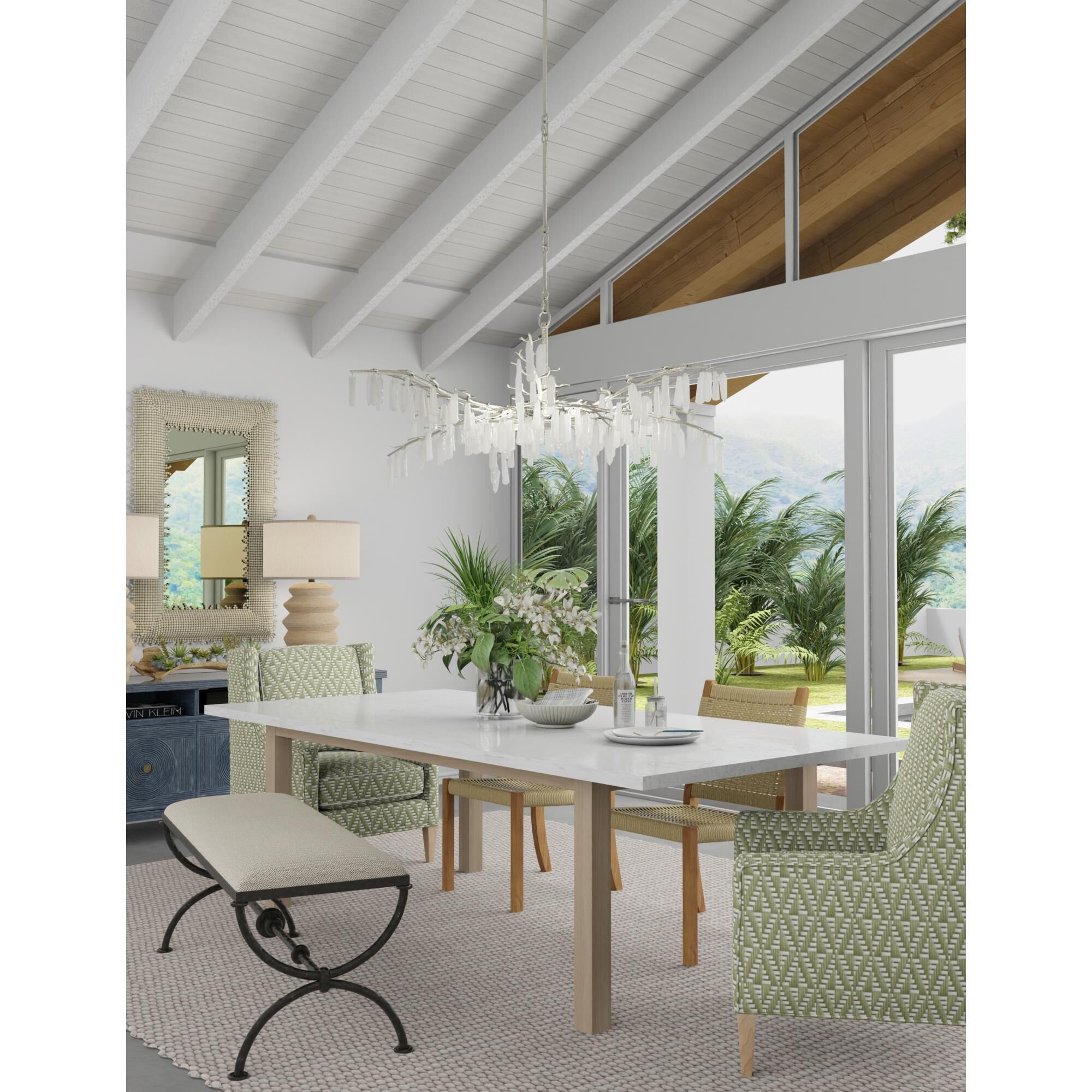 Aviva Stanoff Forest Dawn 8 Light Chandelier by Currey and Company