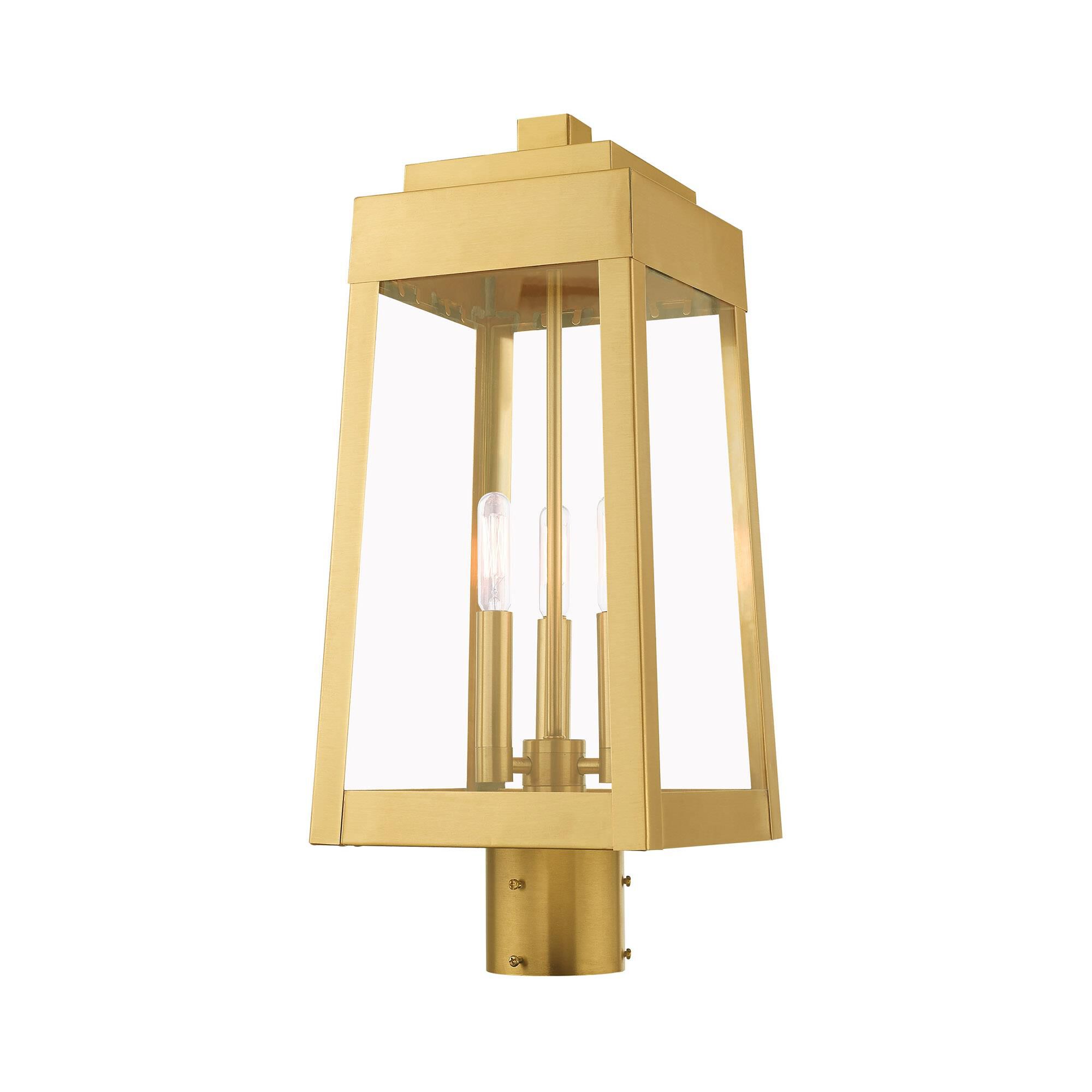 Oslo 20 Inch Tall 3 Light Outdoor Post Lamp by Livex Lighting