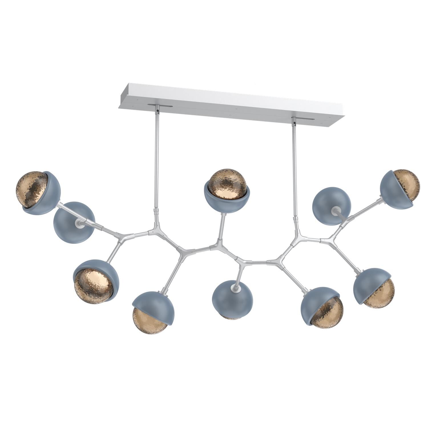 Shown in Classic Silver finish and Bronze glass and Poppy Blue accent