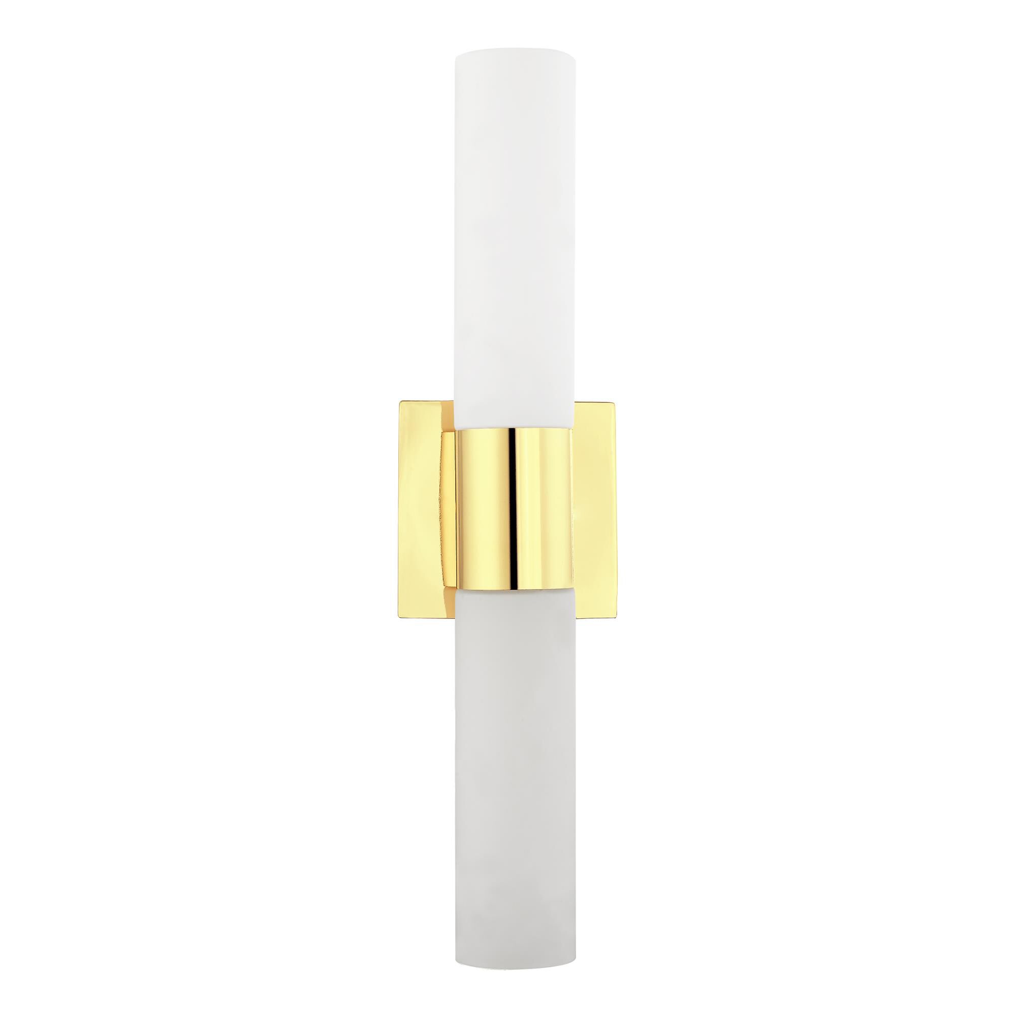 Shown in Polished Brass finish and Hand Blown Satin Opal White Twist Lock glass