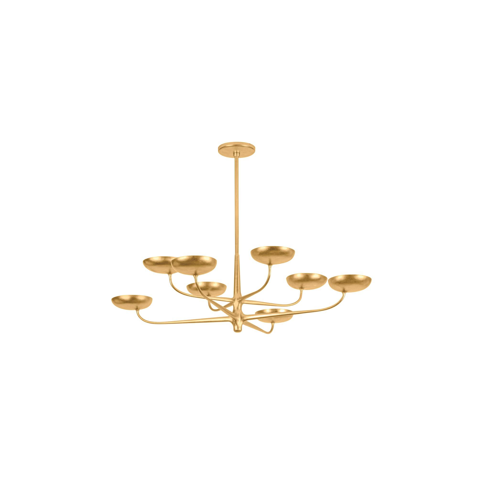 Shown in Vintage Gold Leaf finish and Clear Inside Etched glass