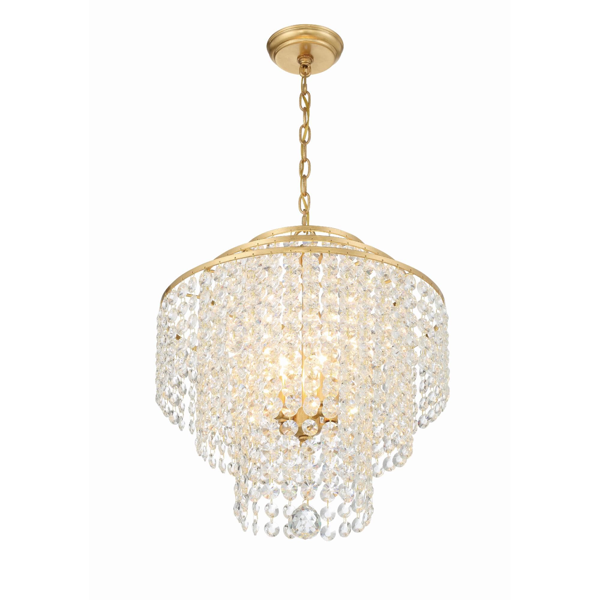 Gabrielle 18 Inch 4 Light Mini Chandelier by Crystorama