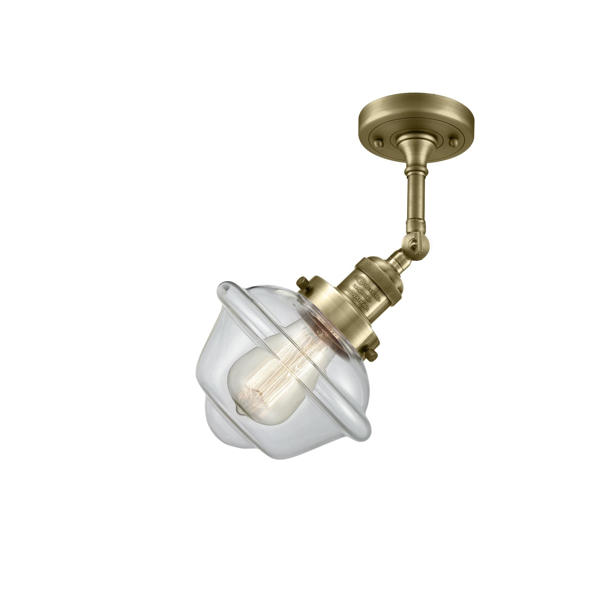 Bruno Marashlian Small Oxford 7 Inch 1 Light Semi Flush Mount by Innovations Lighting