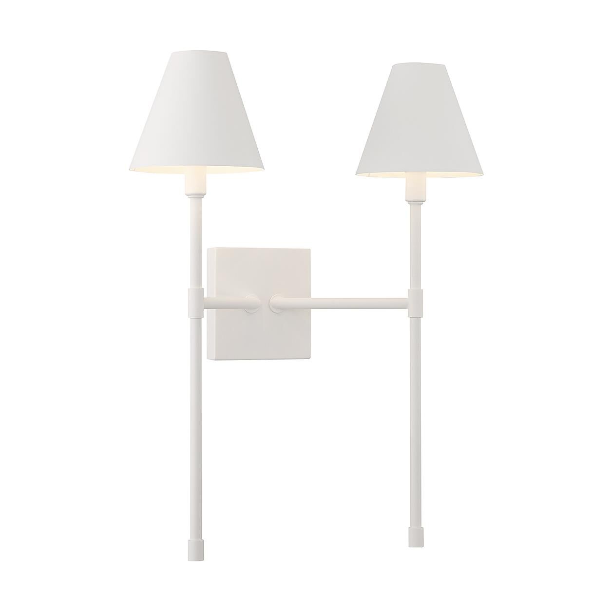 Shown in Bisque White finish and Metal shade