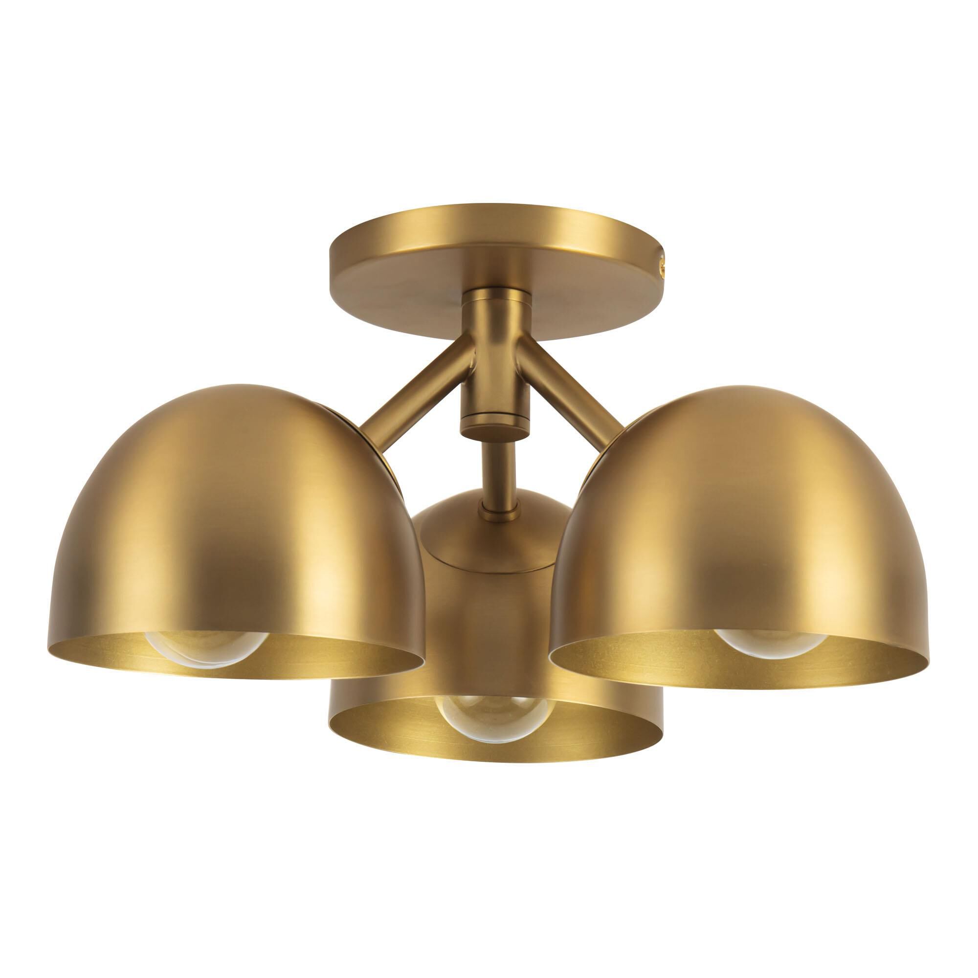 Shown in Brushed Gold finish and Steel shade