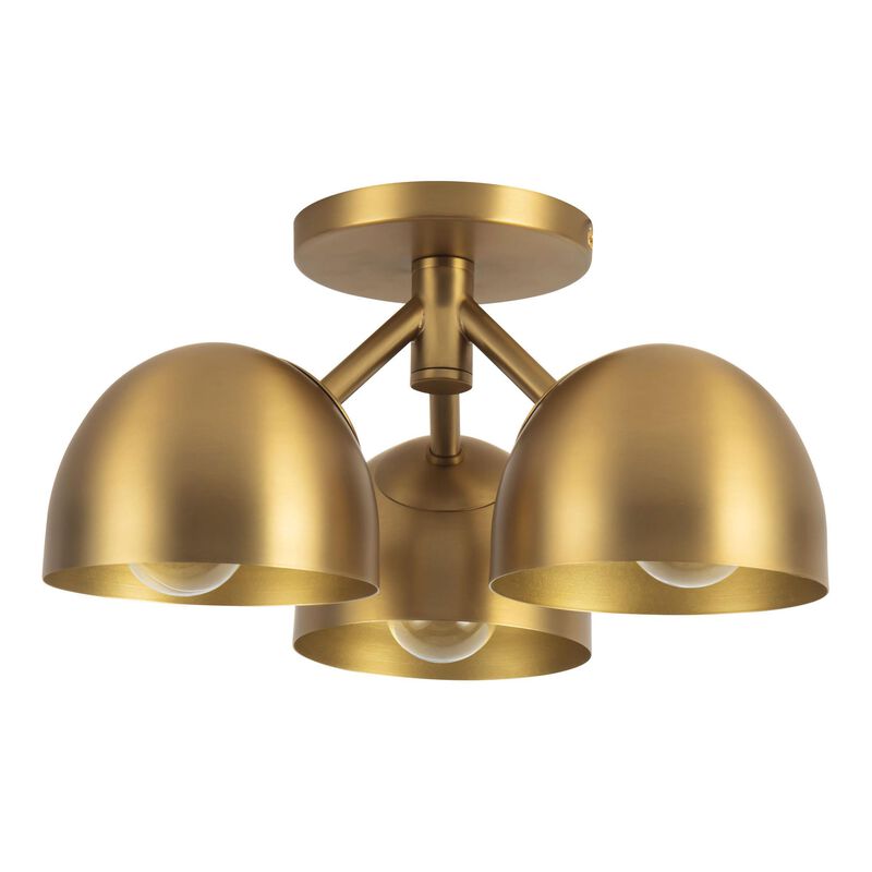 Ryan Pauly Fosso 12 Inch 3 Light Semi Flush Mount by Kuzco