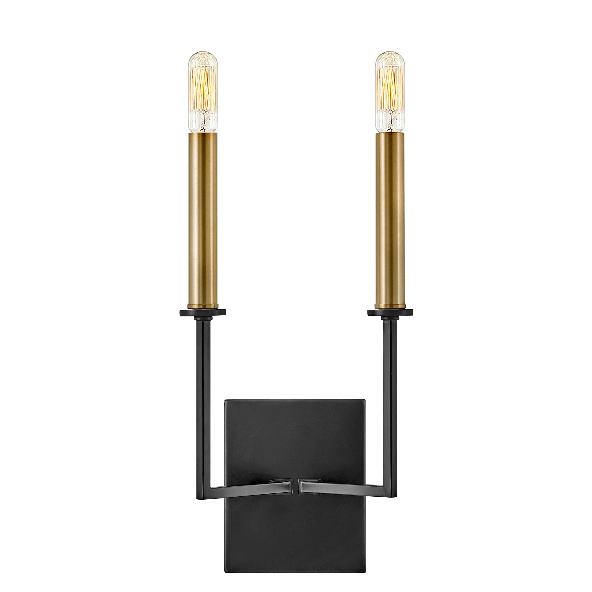 Shown in Black finish and Lacquered Brass accent