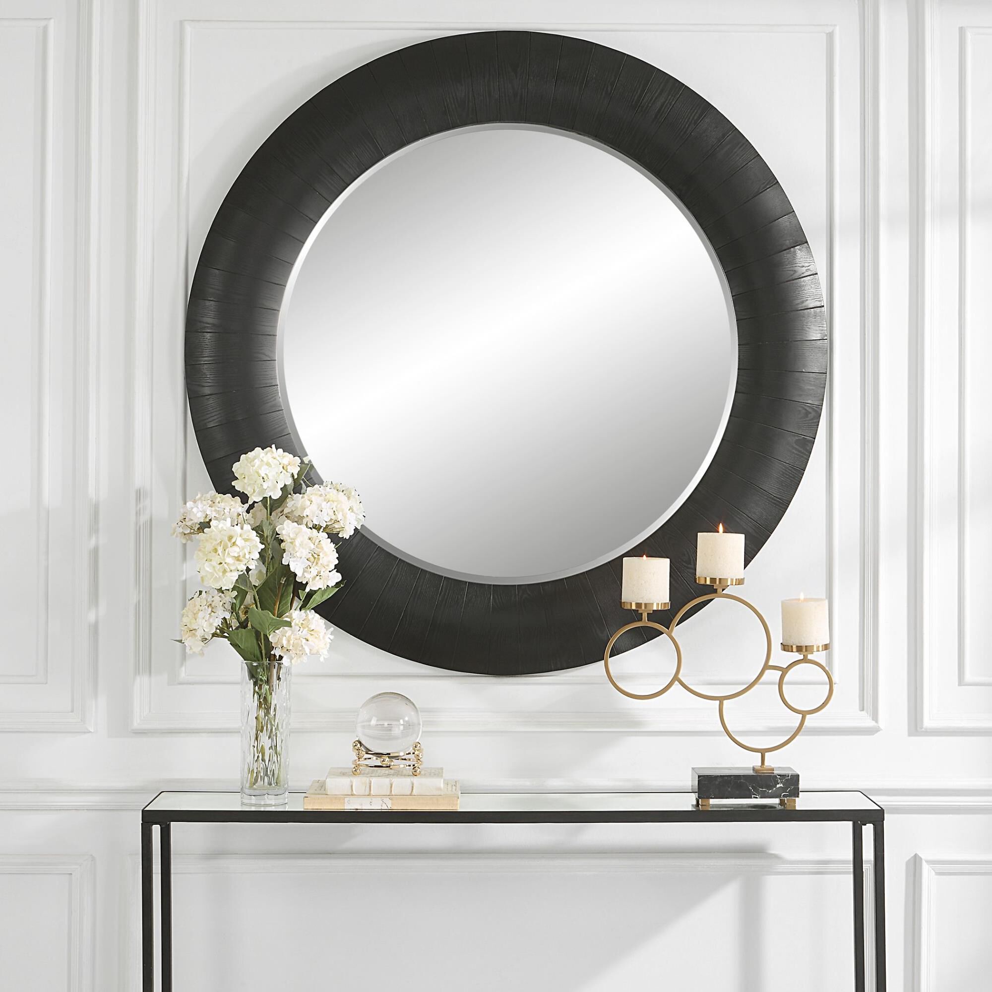 Stockade Round Mirror Decorative Mirrors by Uttermost