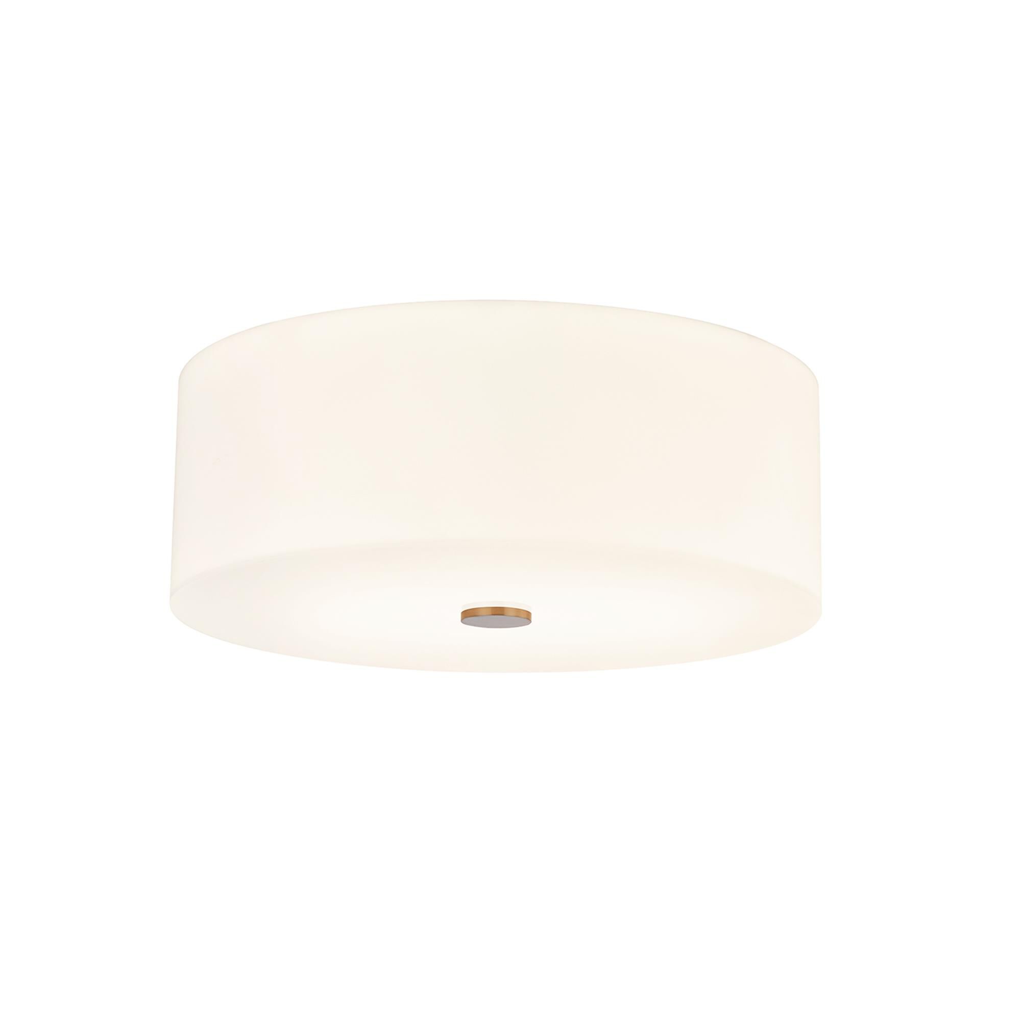 Shown in Brushed Brass finish and Opal shade
