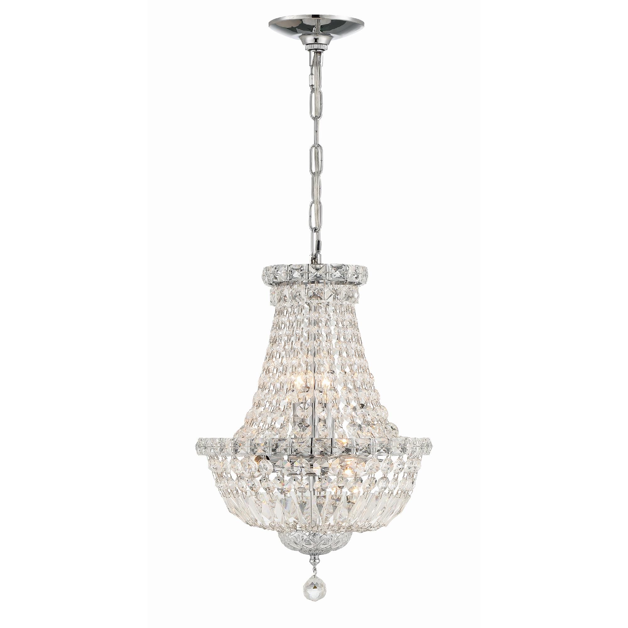 Shown in Polished Chrome finish and Hand Cut crystal