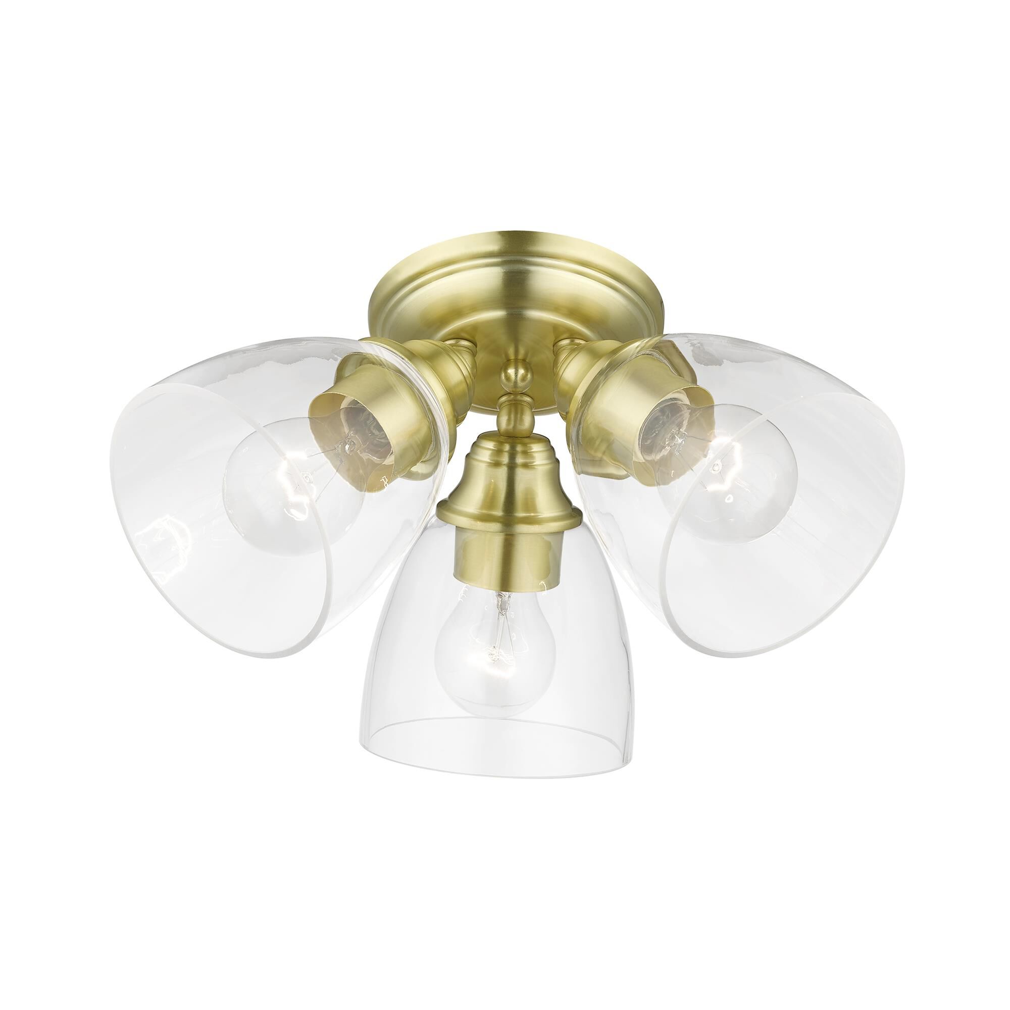 Montgomery 14 Inch 3 Light Semi Flush Mount by Livex Lighting