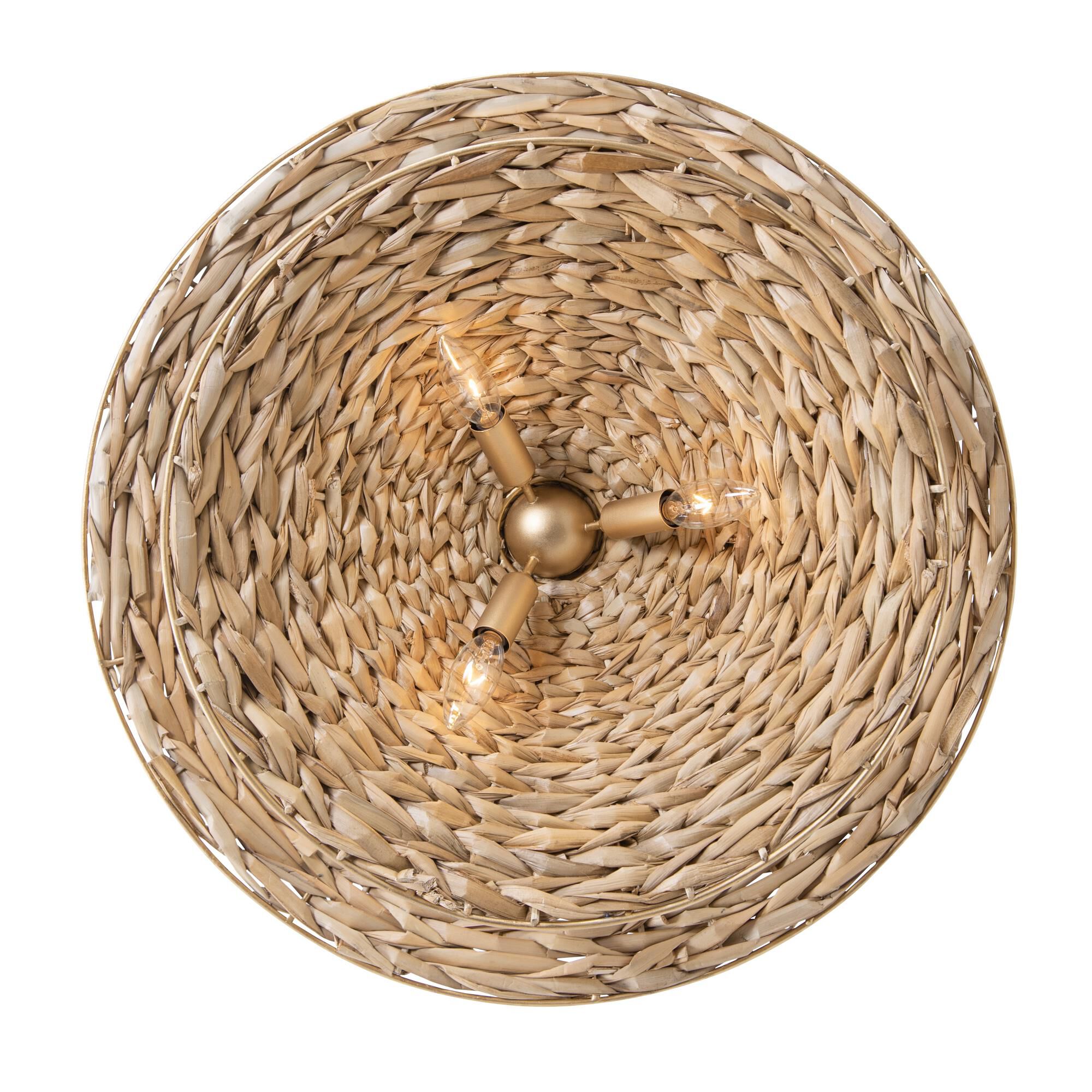 Shown in French Gold/Natural Seagrass finish and Natural Seagrass shade