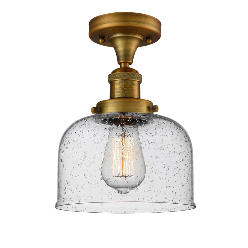 Bruno Marashlian Large Bell 8 Inch 1 Light Semi Flush Mount by Innovations Lighting