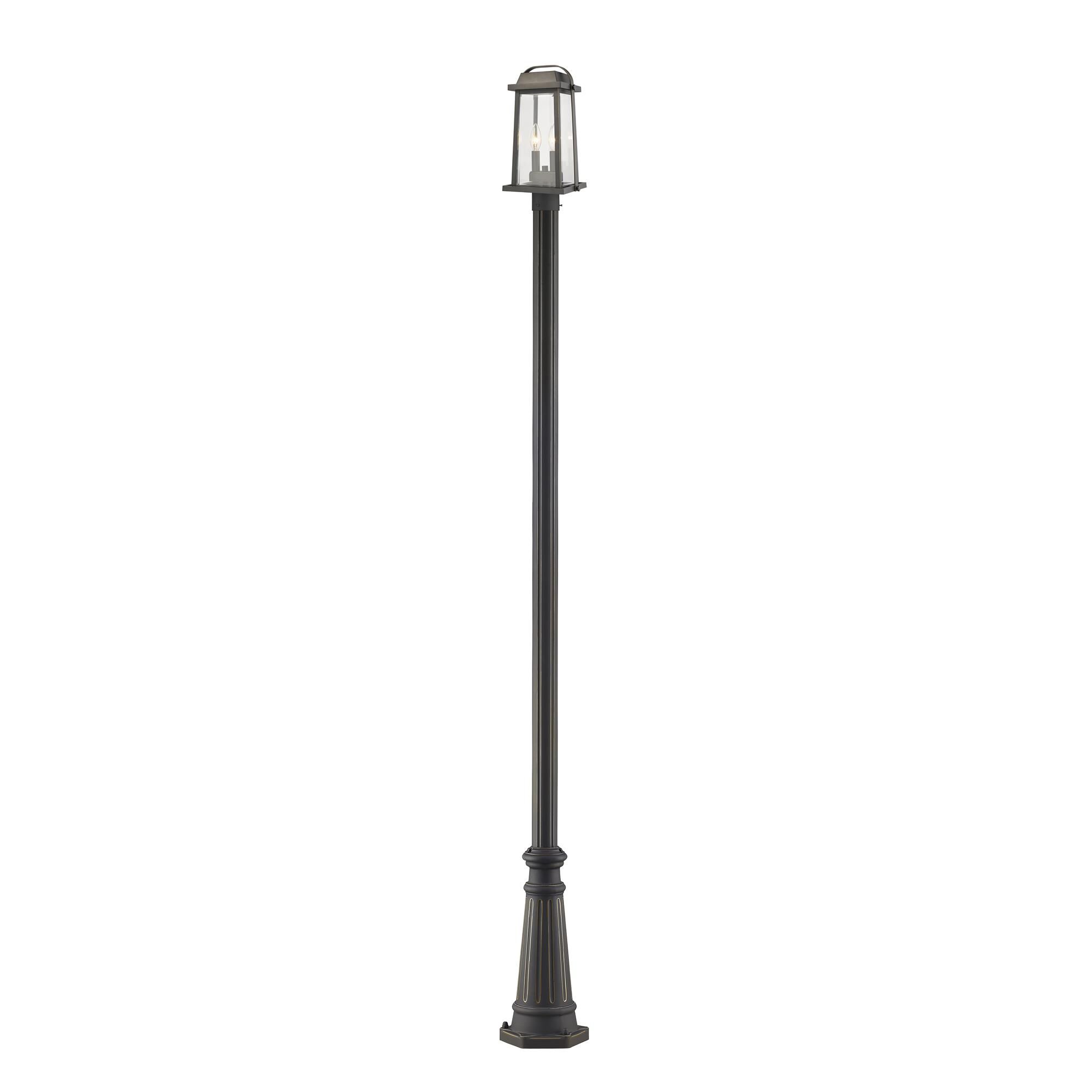 Shown in Oil Rubbed Bronze finish and Glass shade