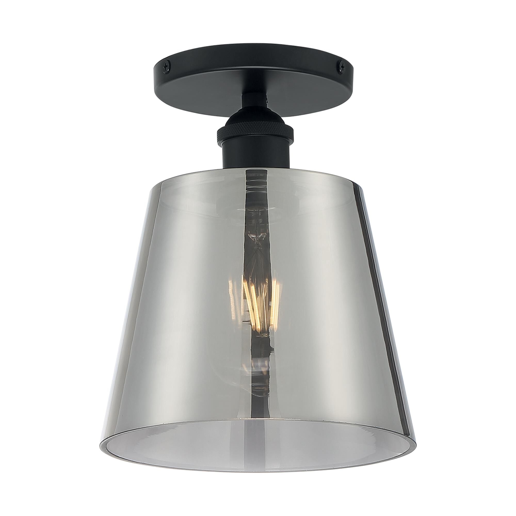 Shown in Black finish and Smoked glass