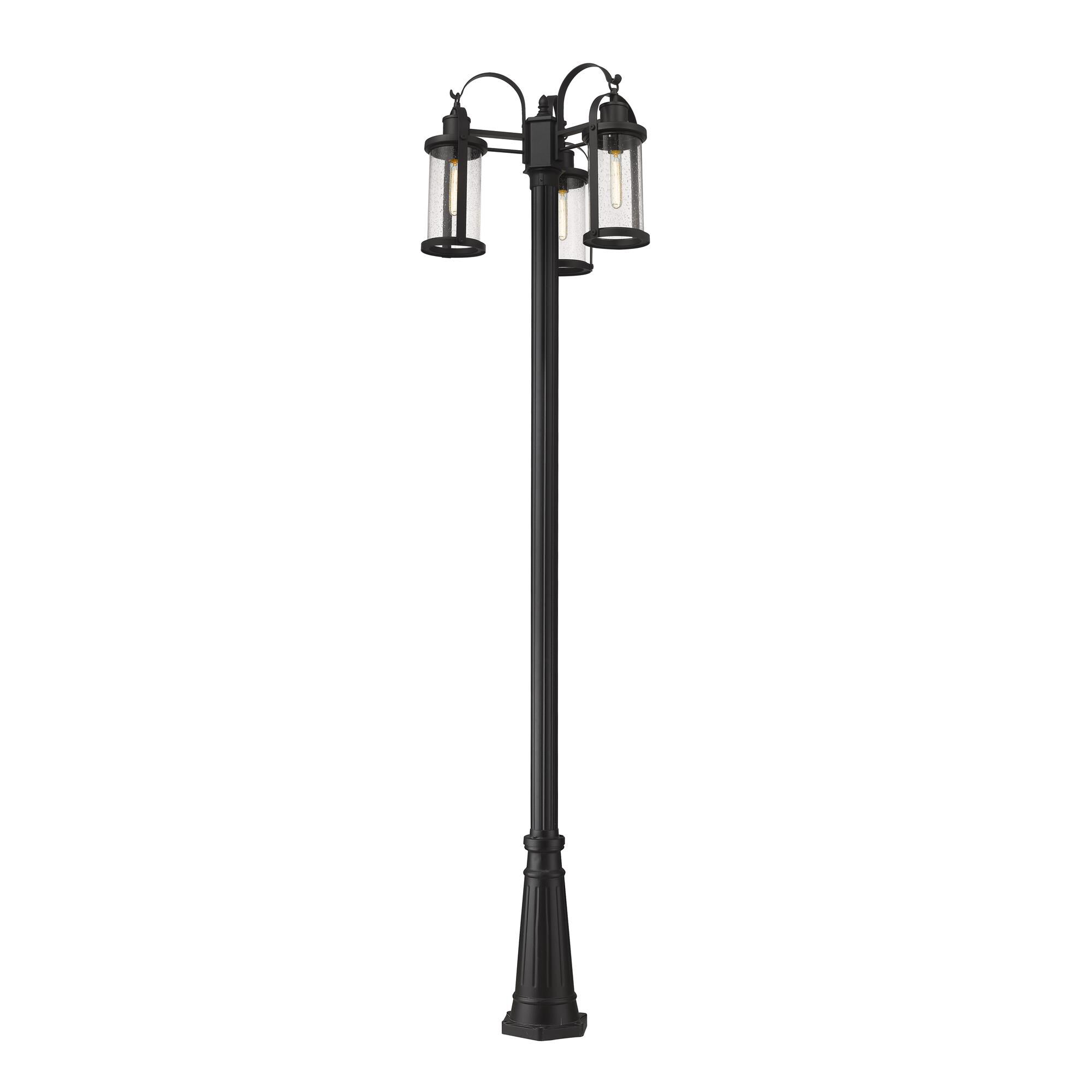 Roundhouse 114 Inch Tall 3 Light Outdoor Post Lamp by Z-Lite
