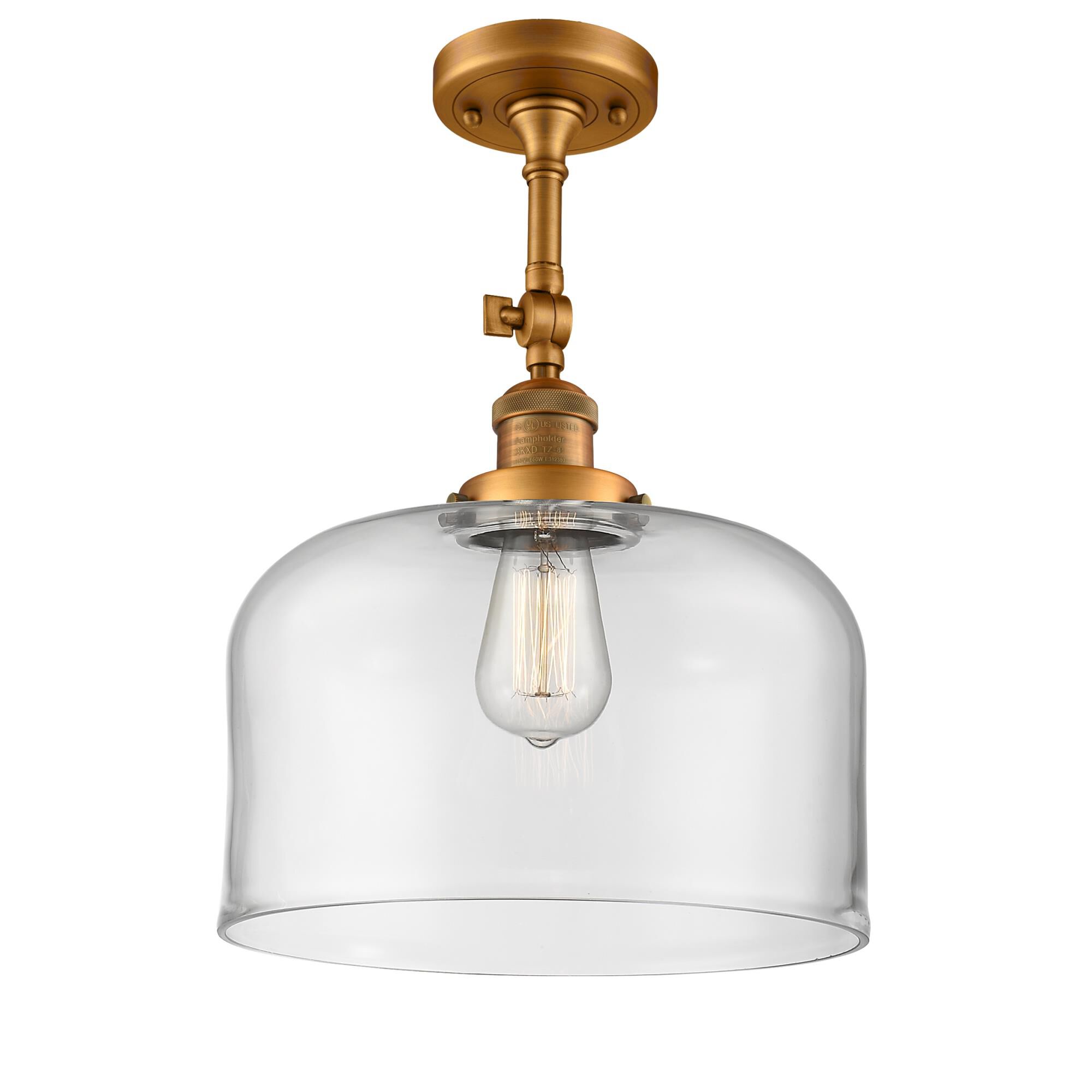 Bruno Marashlian Bell 12 Inch 1 Light Semi Flush Mount by Innovations Lighting
