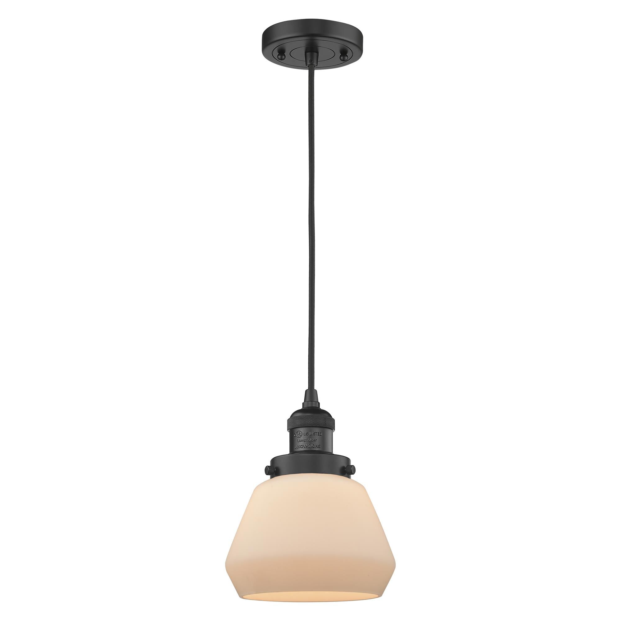 Shown in Matte Black finish and Matte White Cased glass
