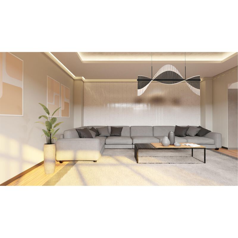 Voltik Large Linear Chandelier by Eurofase Lighting