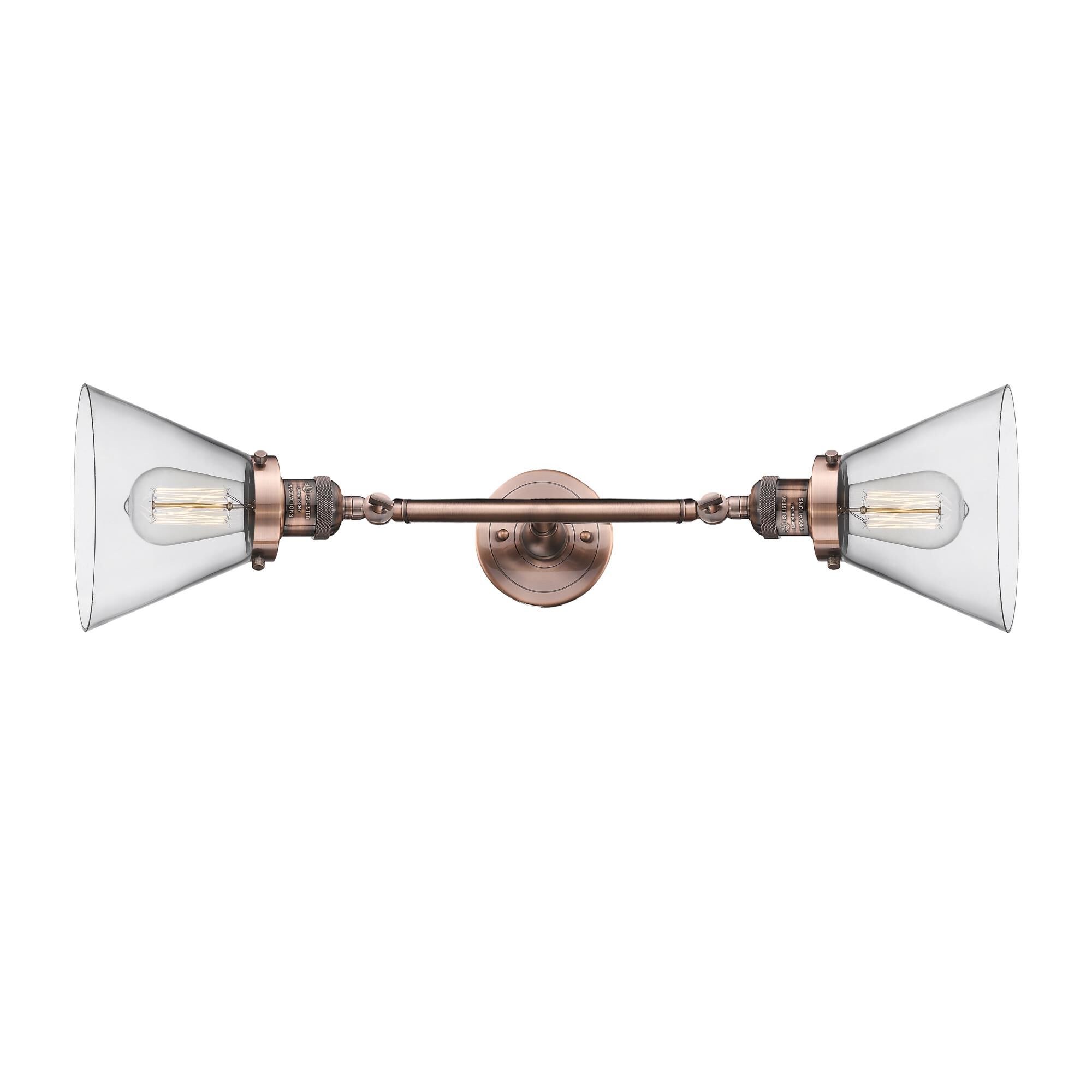 Bruno Marashlian Large Cone 23 Inch 2 Light Bath Vanity Light by Innovations Lighting