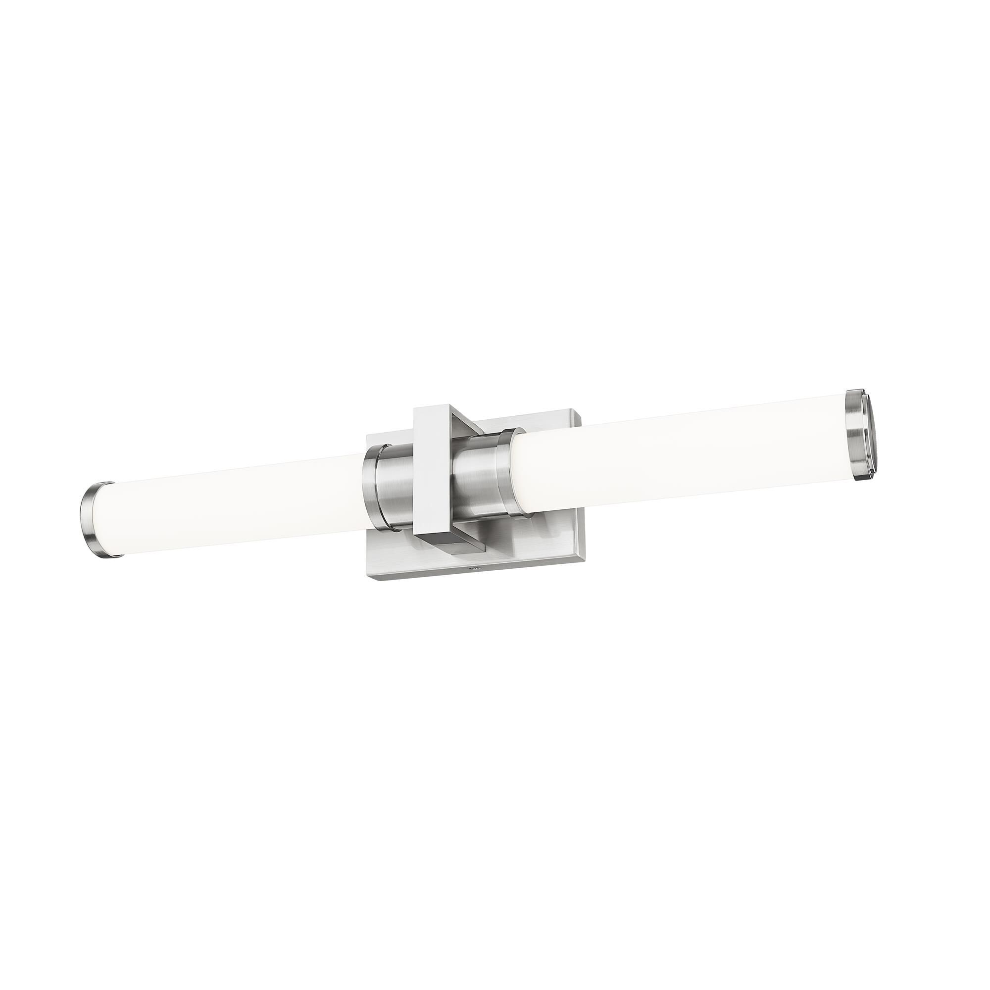 Shown in Brushed Nickel finish and Opal White glass and Opal White shade