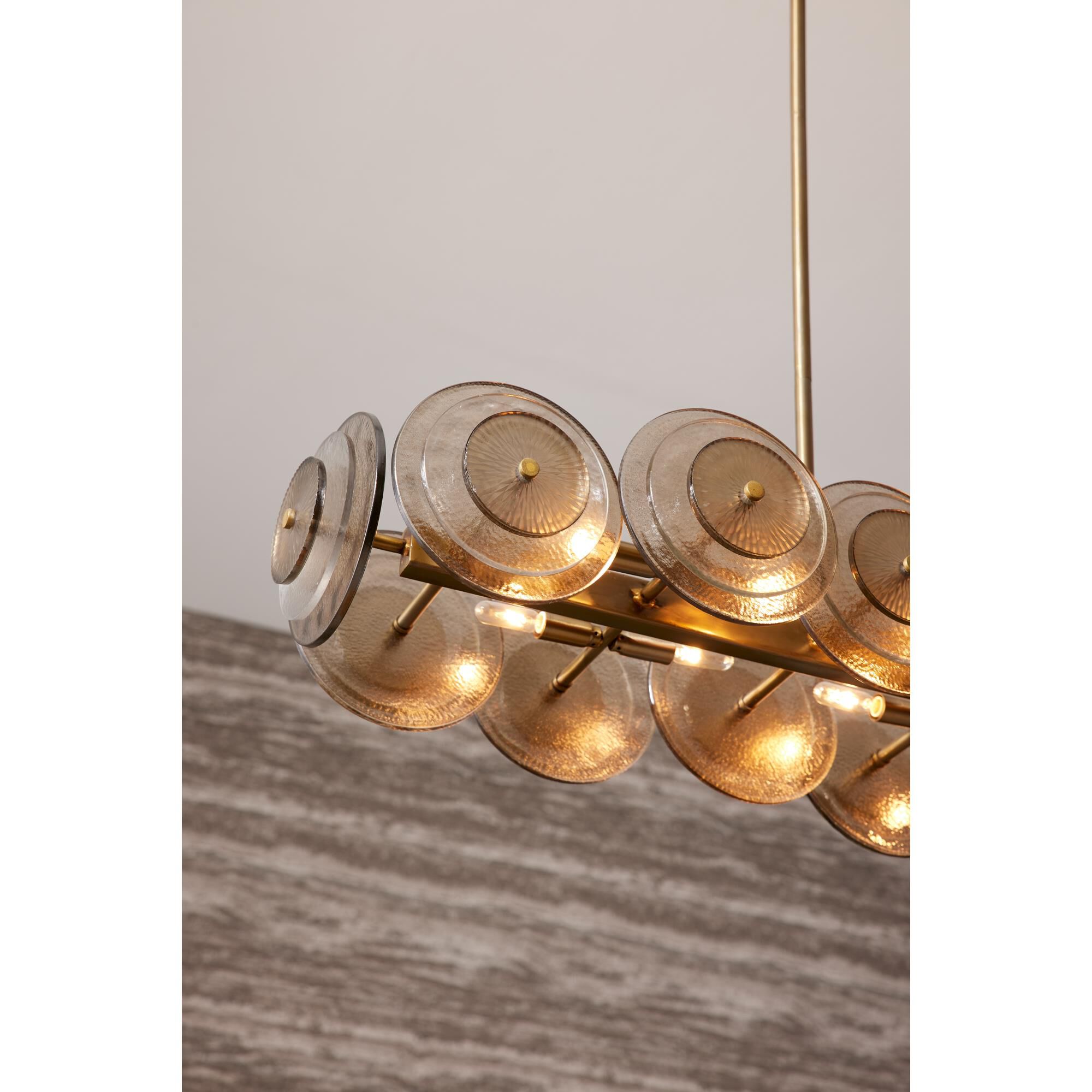 Kinlee 51 Inch 12 Light Linear Suspension Light by Arteriors Home
