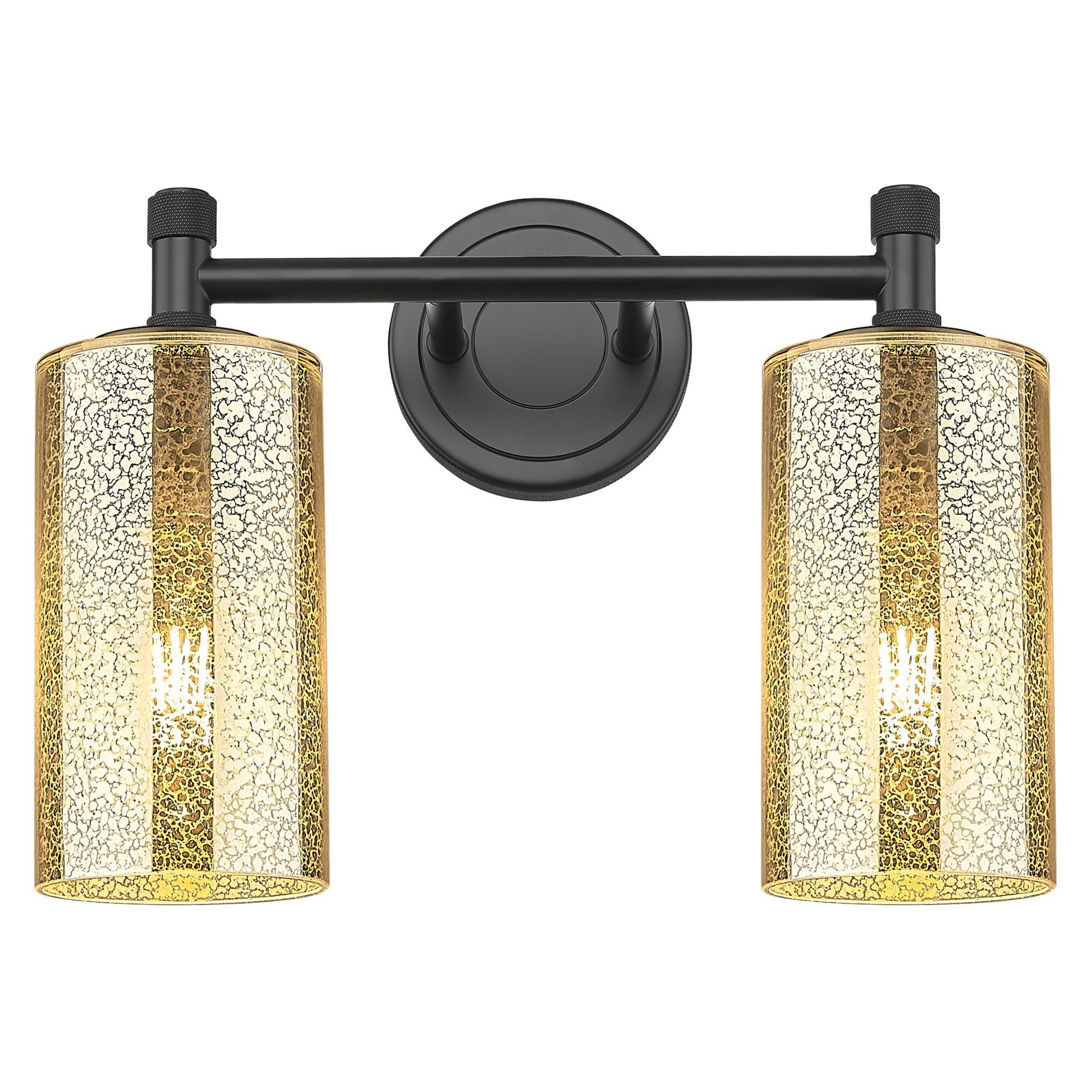 Shown in Matte Black finish and Mercury glass