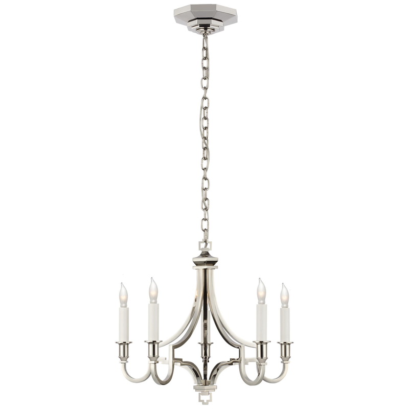 Chapman & Myers Mykonos 15 Inch 5 Light LED Mini Chandelier by Visual Comfort Signature Collection