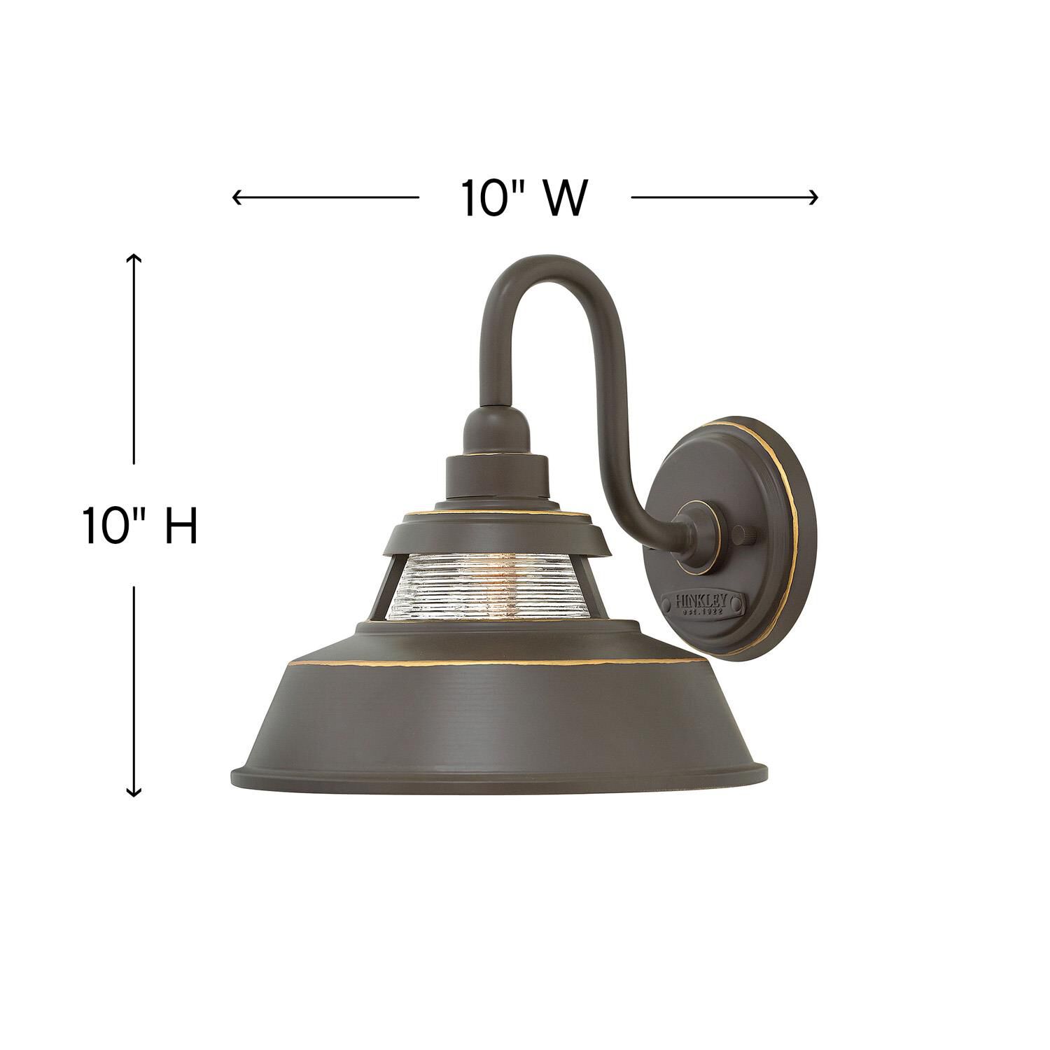 Hinkley Lighting Troyer 10 Inch Tall Outdoor Wall Light
