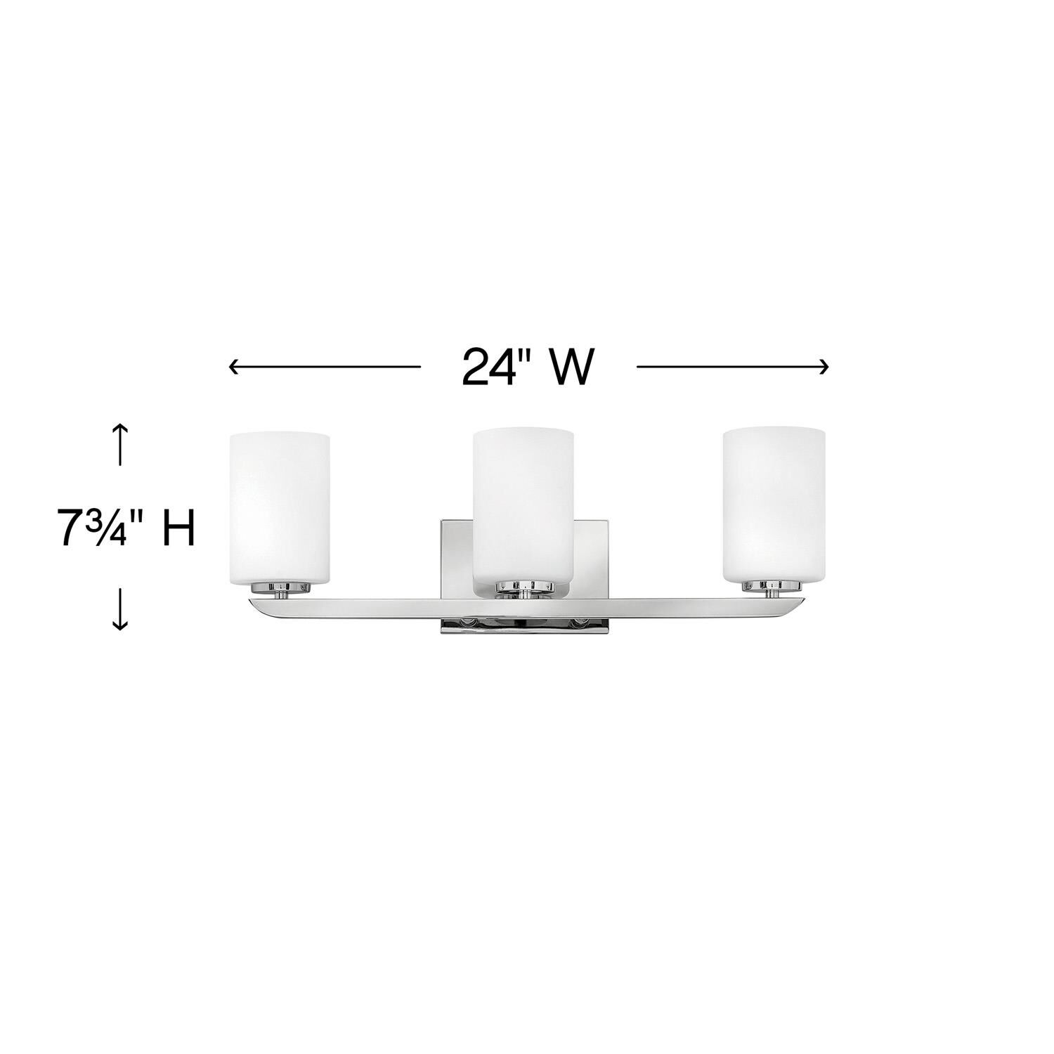 Kyra 24 Inch 3 Light Bath Vanity Light by Hinkley Lighting