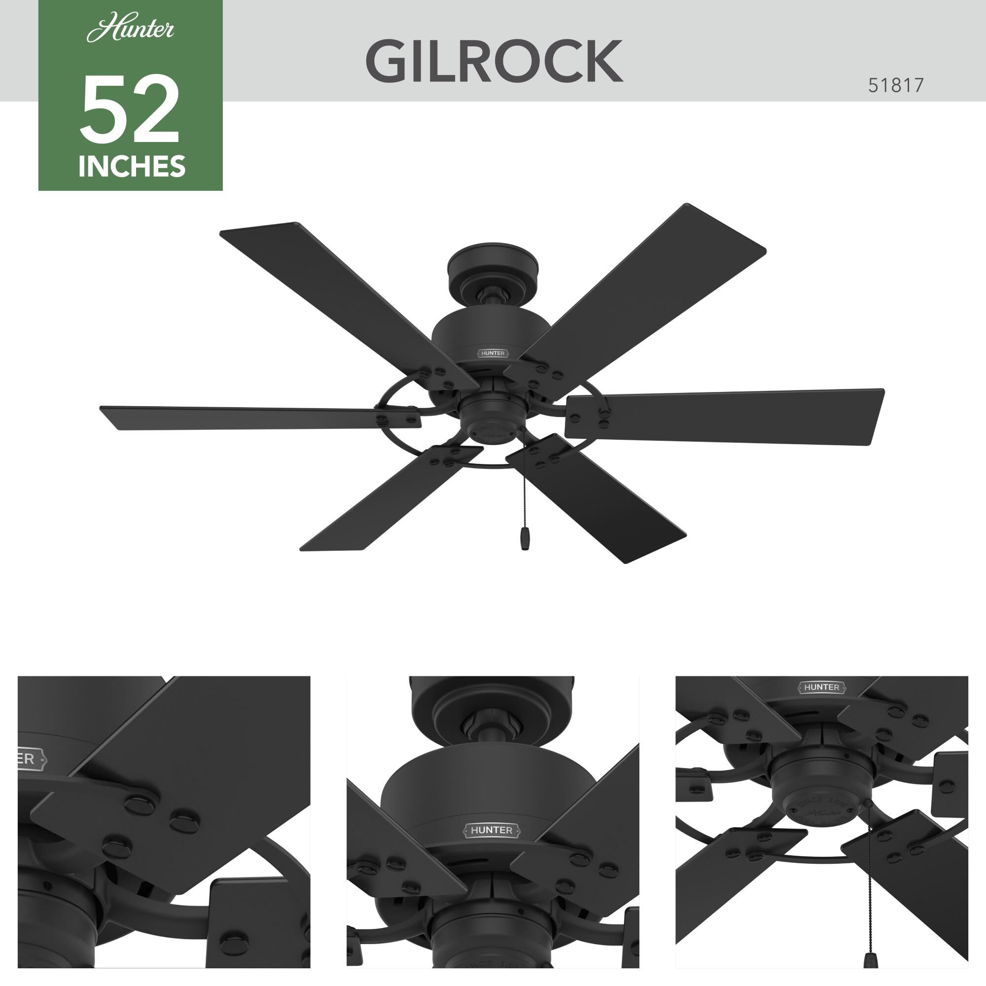Gilrock 52 Inch Ceiling Fan by Hunter Fan