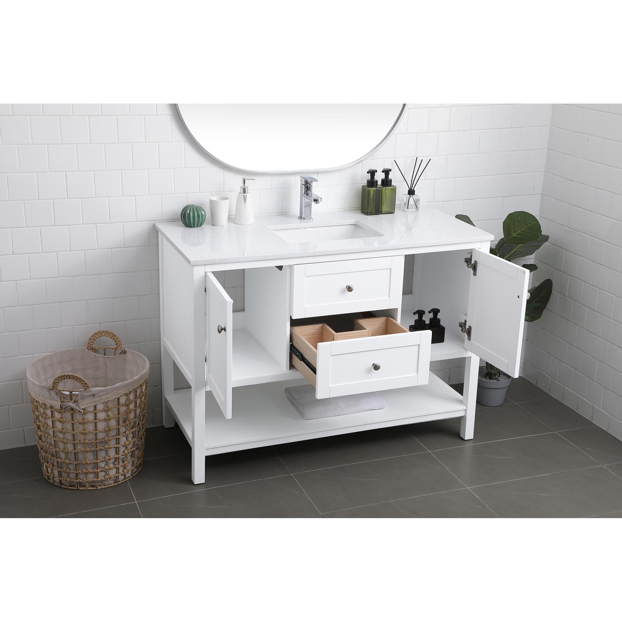 Shown in White finish