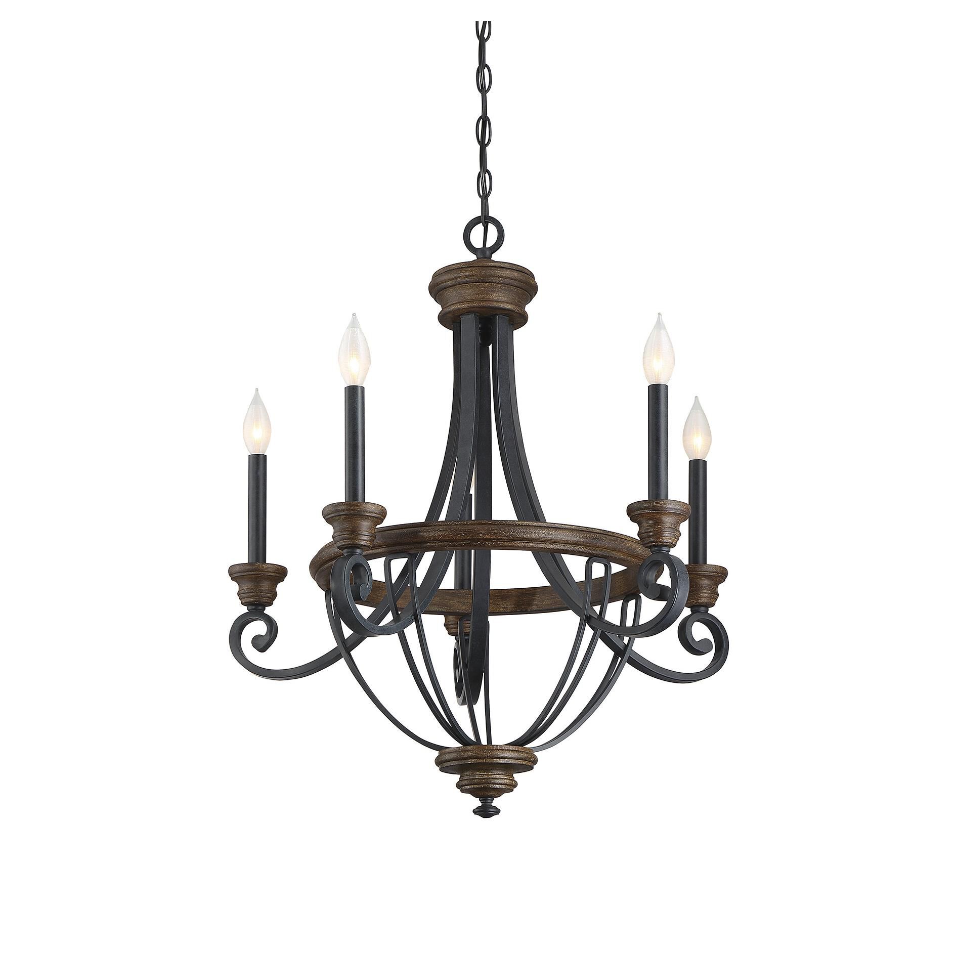 Wickham 25 Inch 5 Light Chandelier by Savoy House
