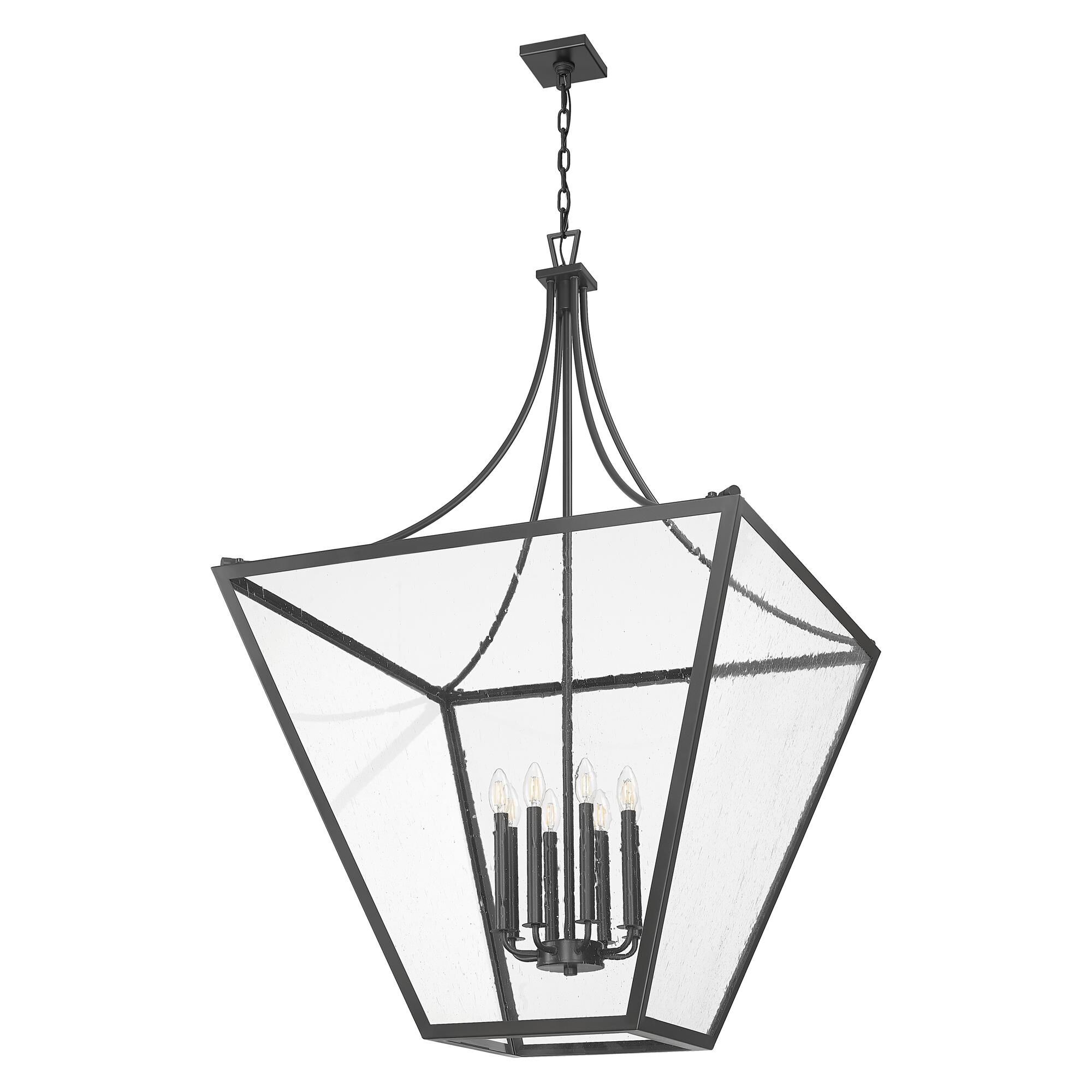 Shown in Iron Ore finish and Clear Seedy glass