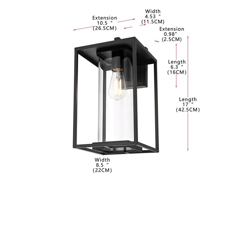Memphis 17 Inch Outdoor Wall Light by Elegant Lighting