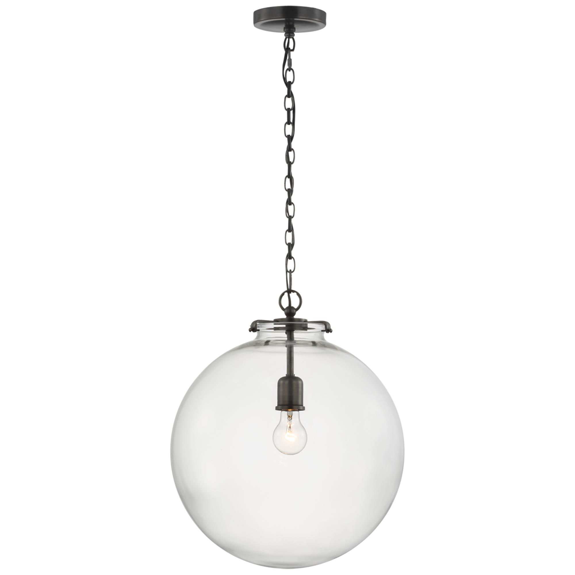 Shown in Bronze finish and Clear glass