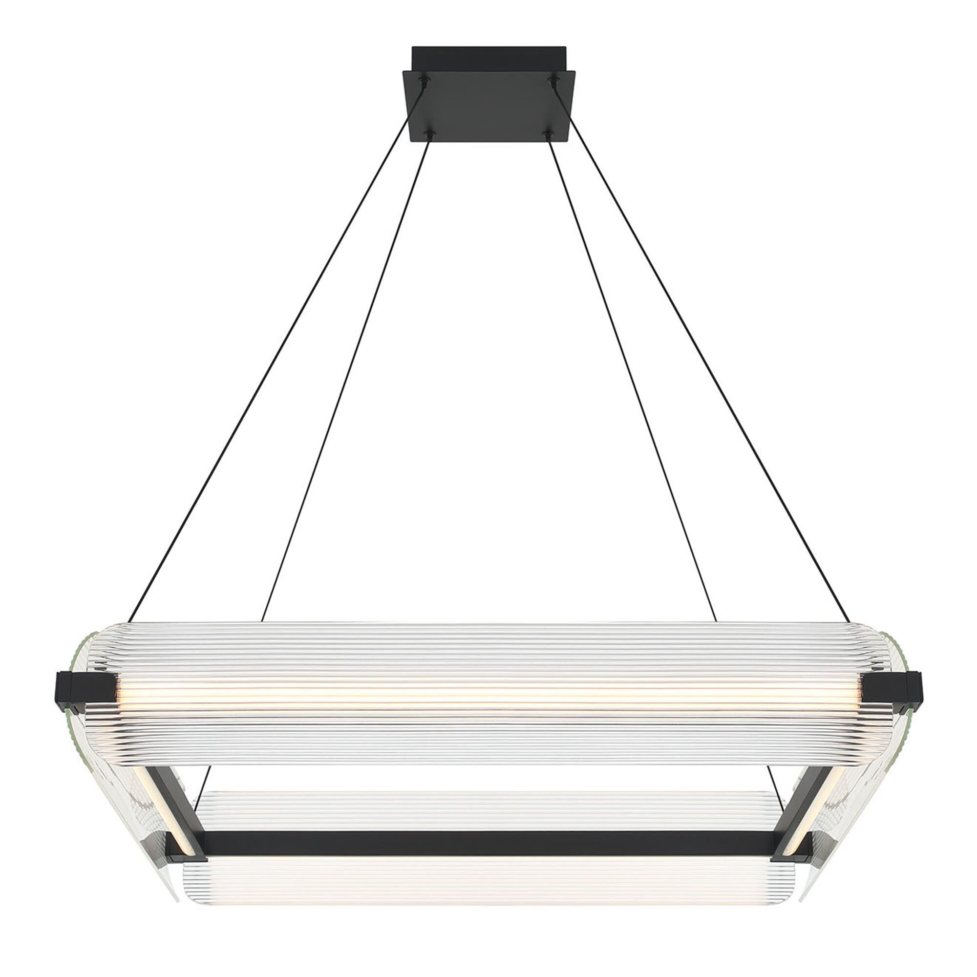 Shown in Matte Black finish and Clear glass