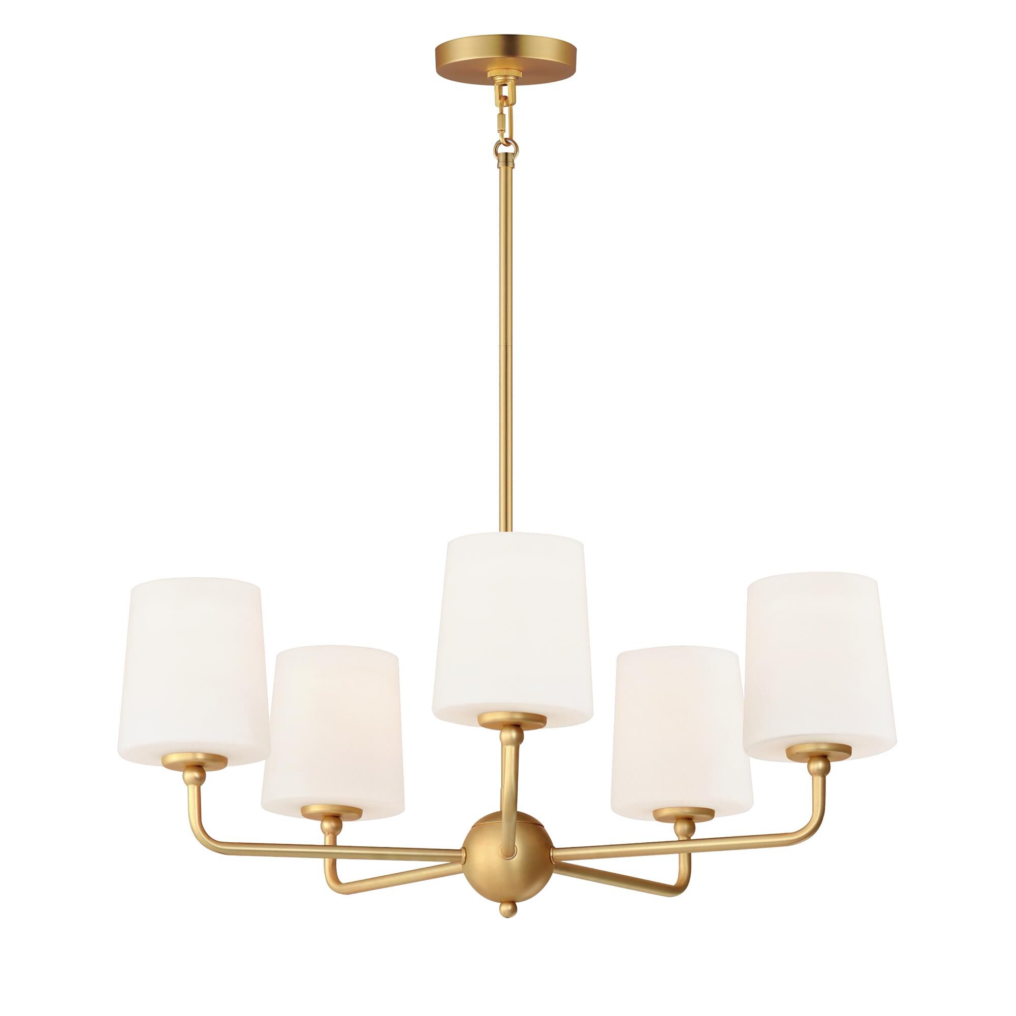 Shown in Satin Brass finish and Satin White glass