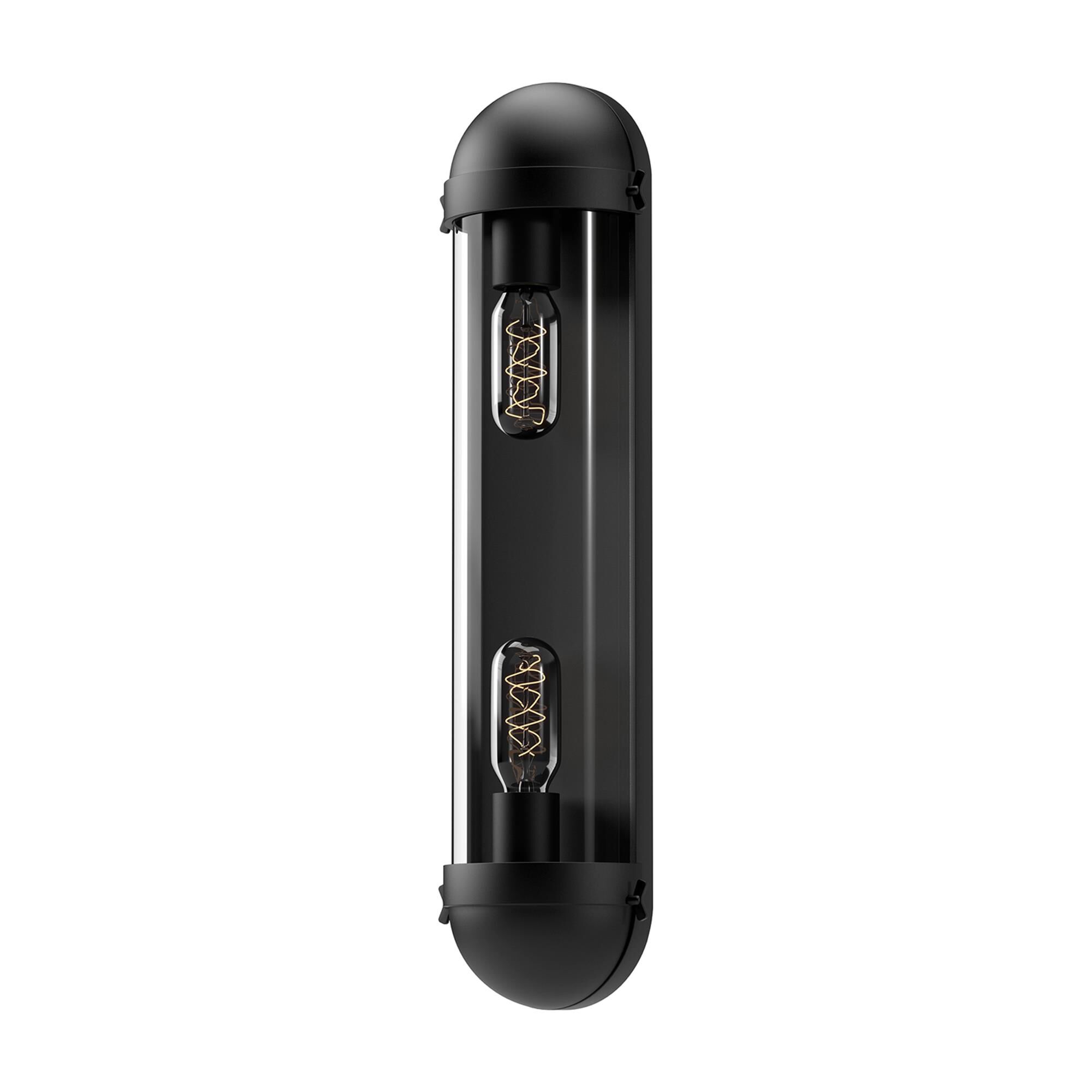 Shown in Matte Black finish and Clear glass